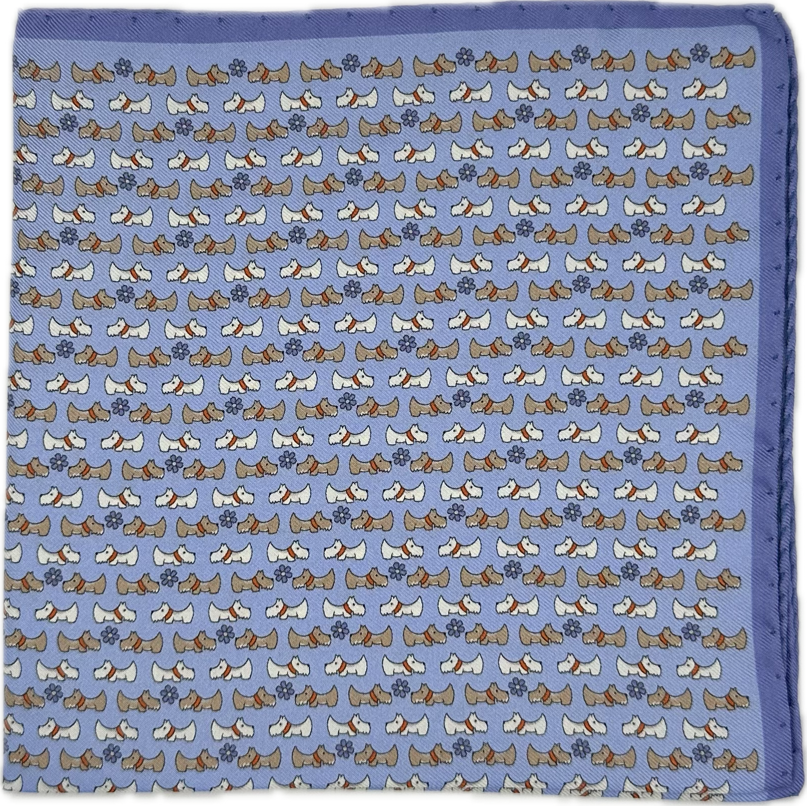 Pocket square cagnolini celeste Fefè