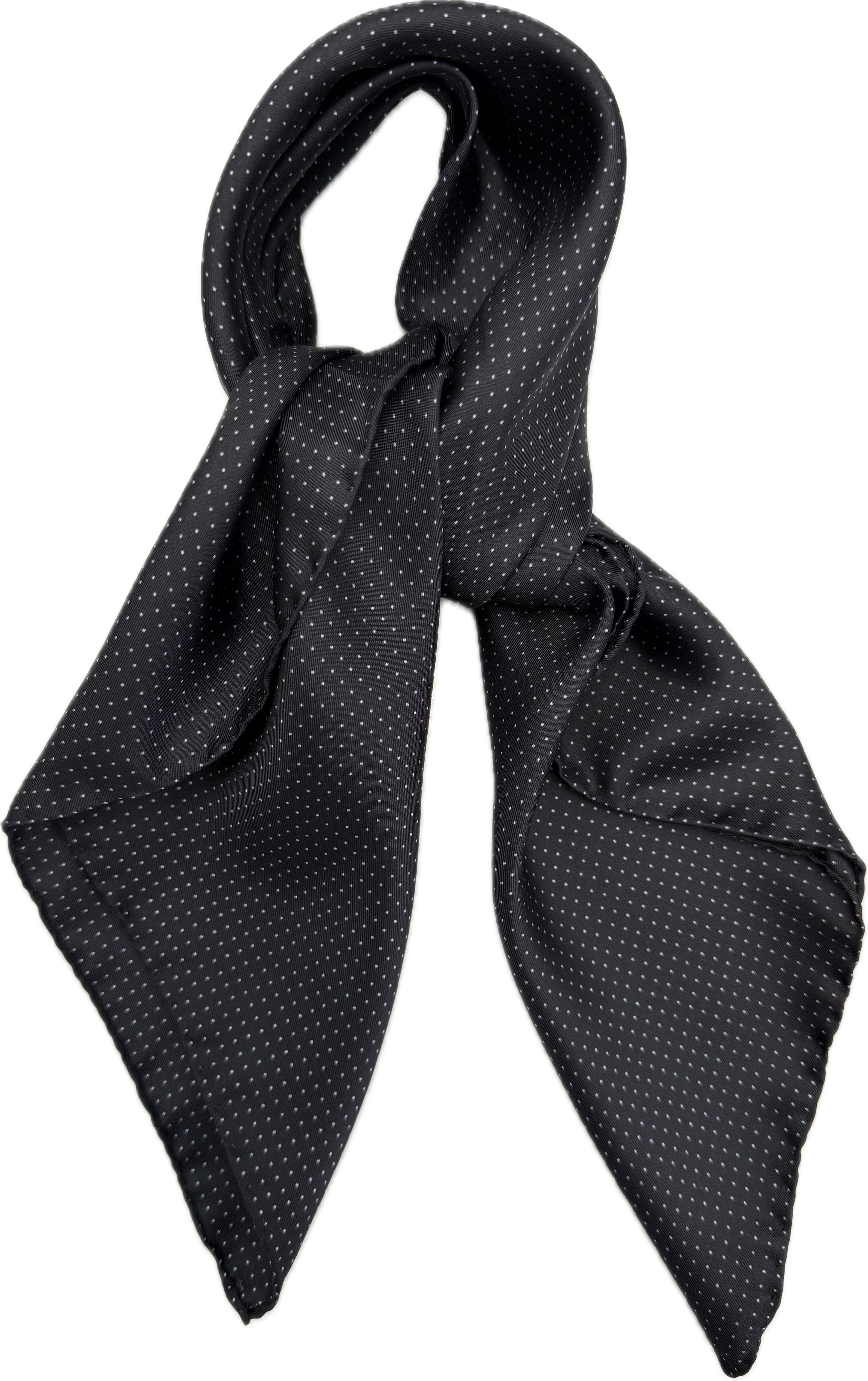 Sciarpa bandana seta navy micro pois Monsieur