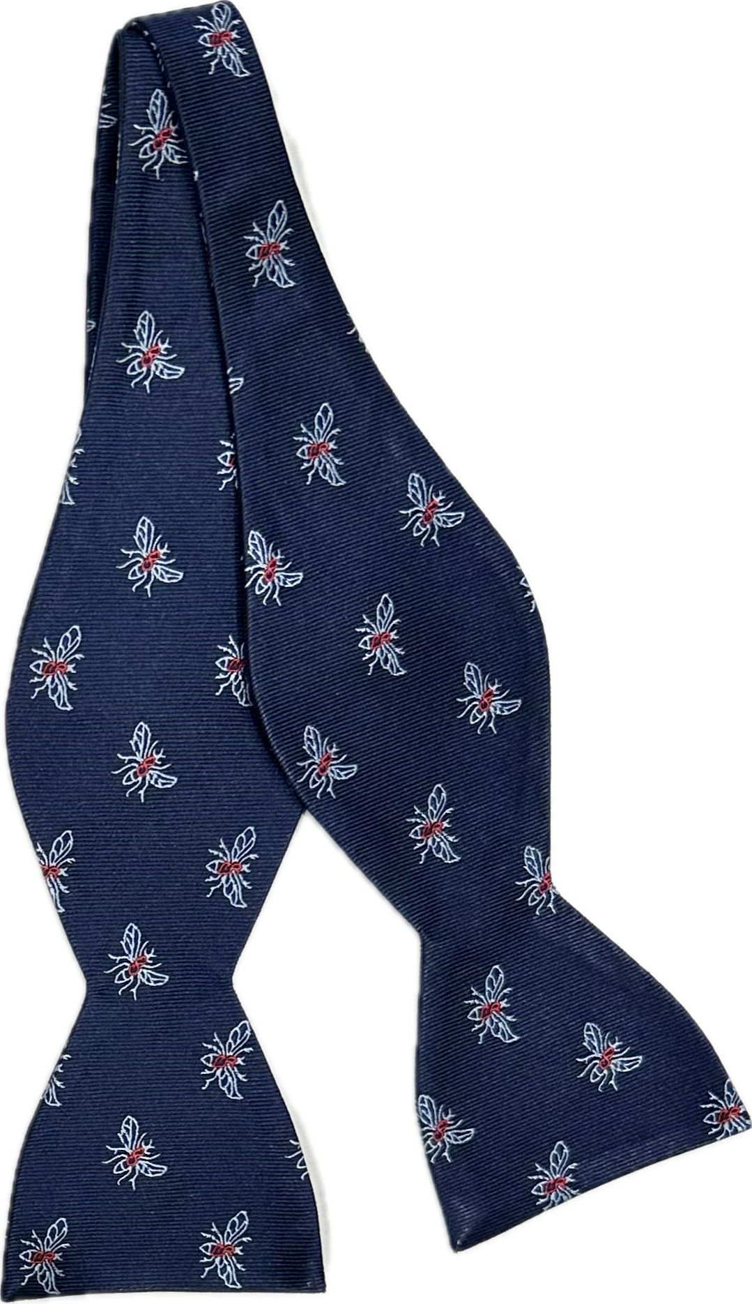 Self bow tie seta fantasia api blu Monsieur