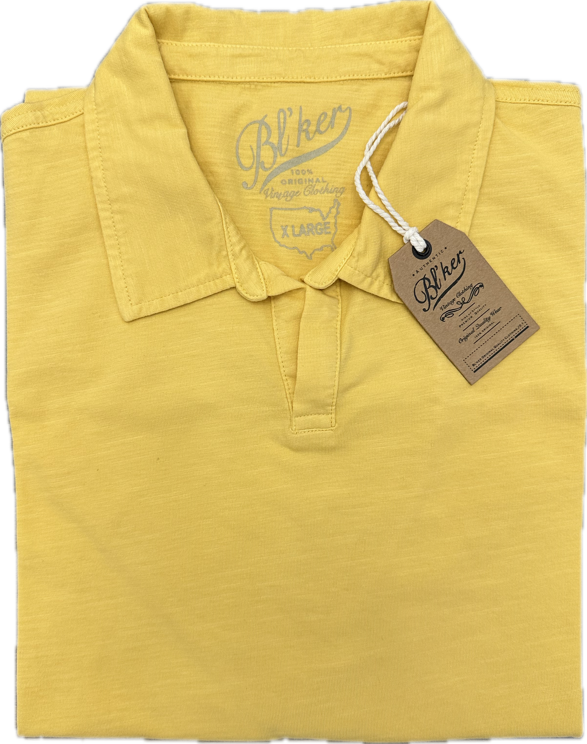 Polo senza bottoni cotone gialla BL'KER