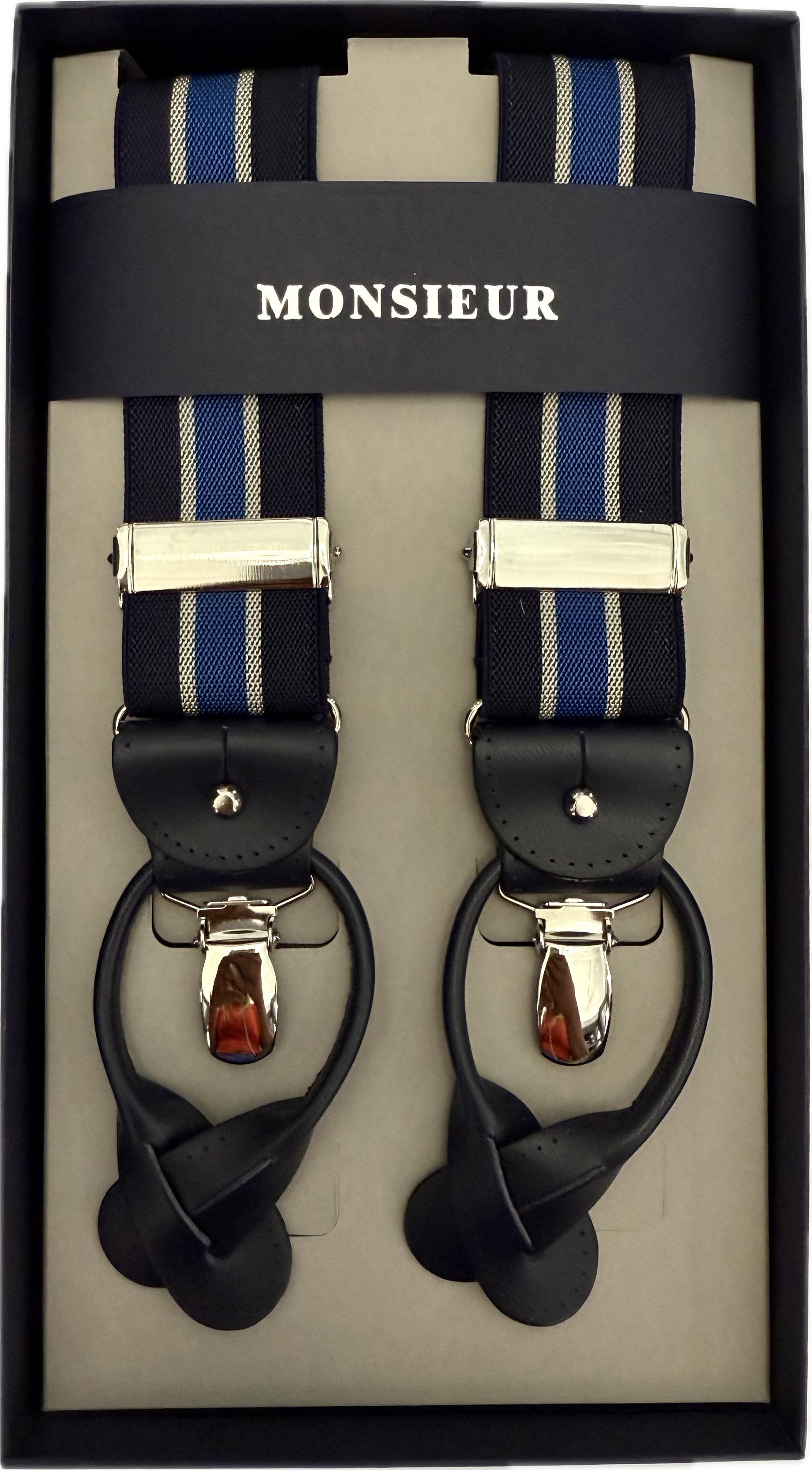 Bretelle regimental blu royal Monsieur
