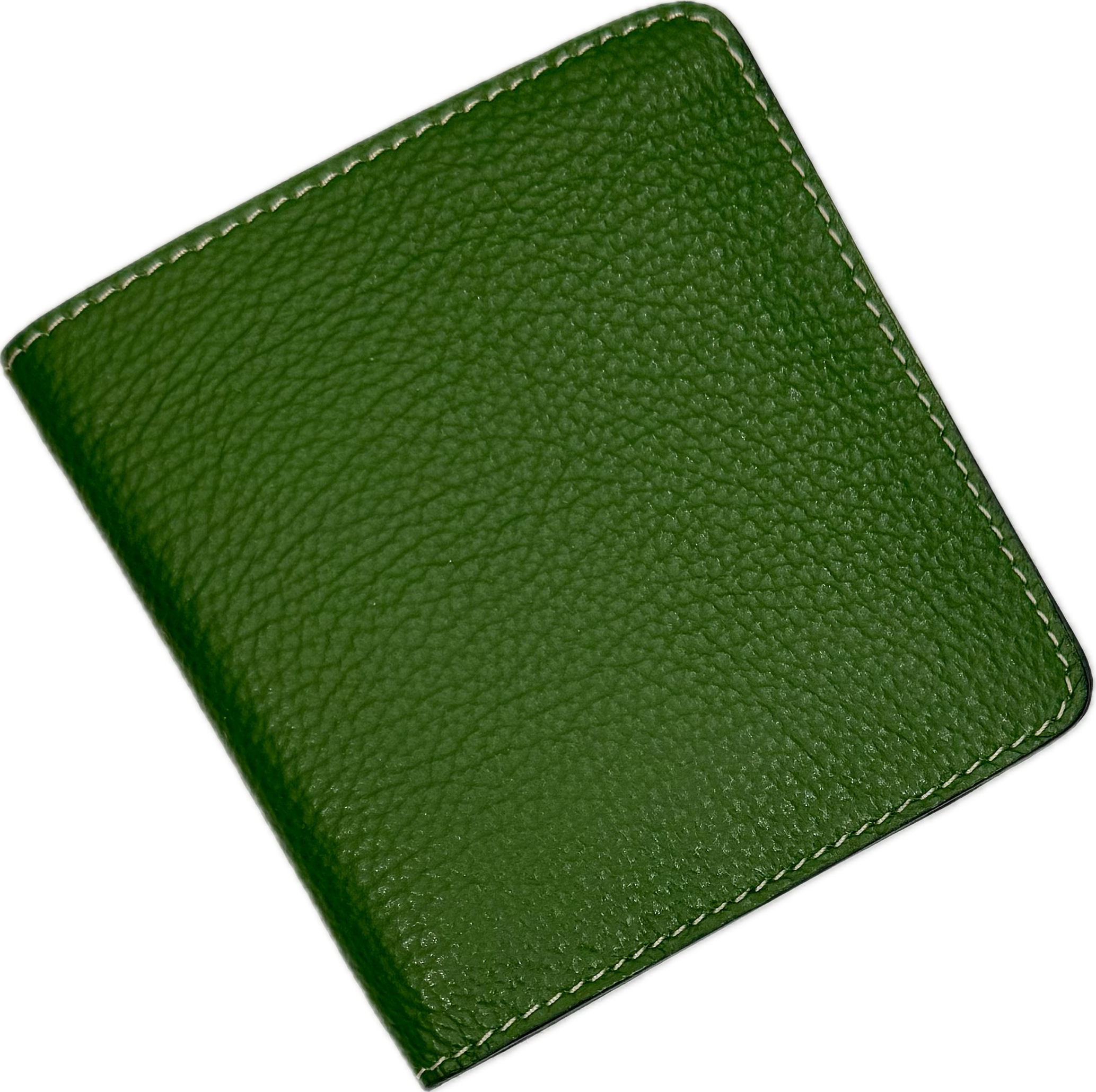 Portafoglio pelle verde medio Monsieur