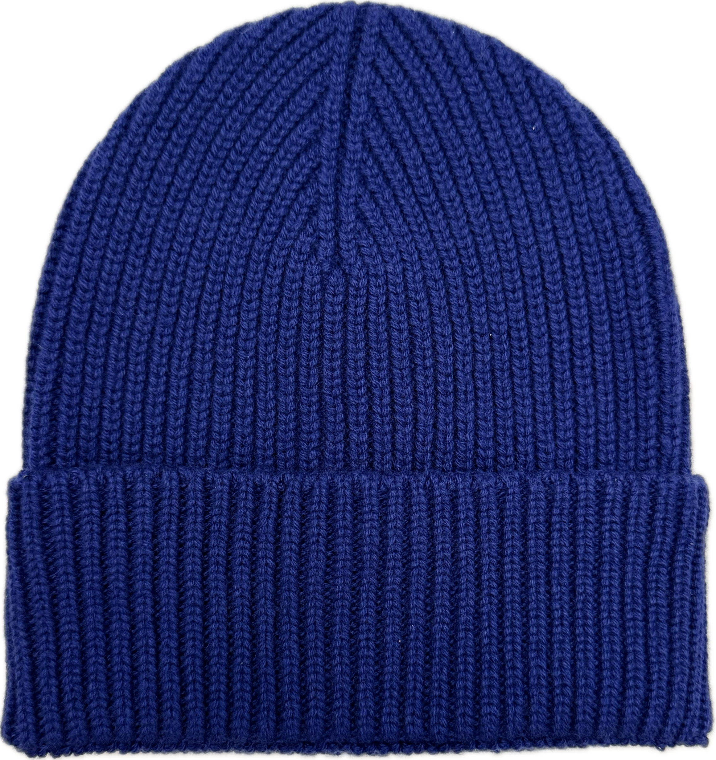 Cuffia coste strette cashmere cobalto Monsieur