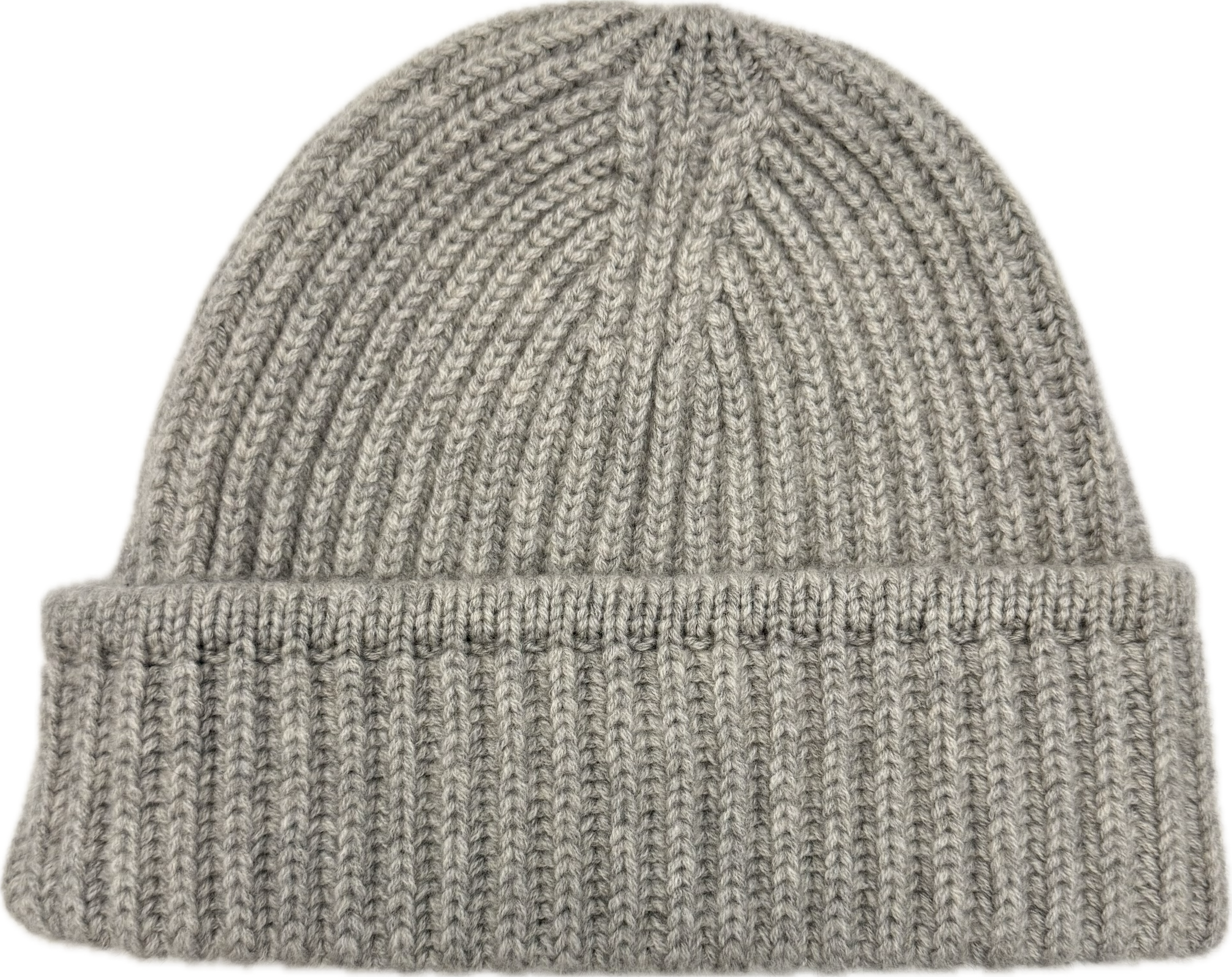 Cuffia pesante costa inglese cashmere grigia chiara Monsieur