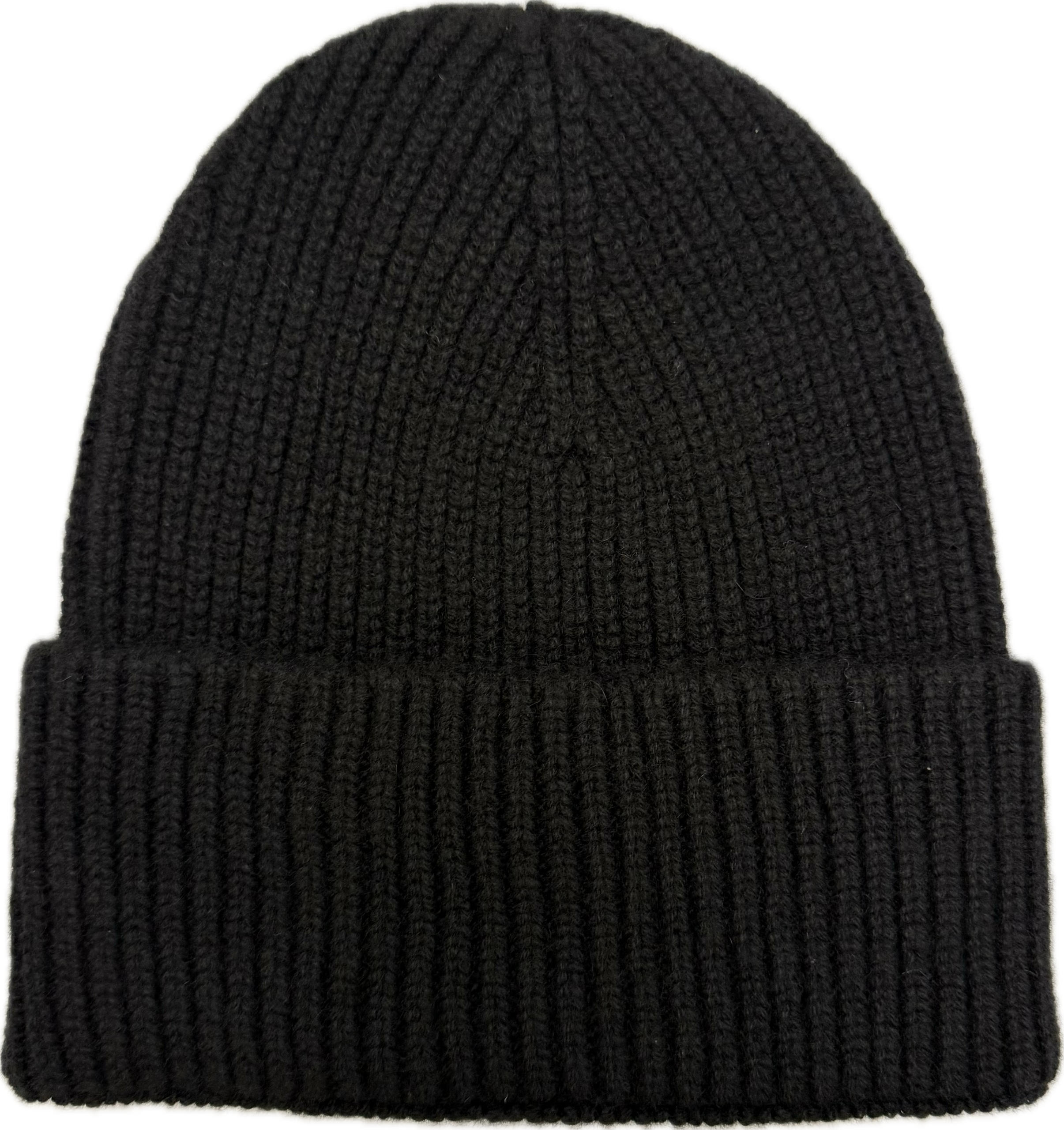 Cuffia coste strette cashmere nera Monsieur