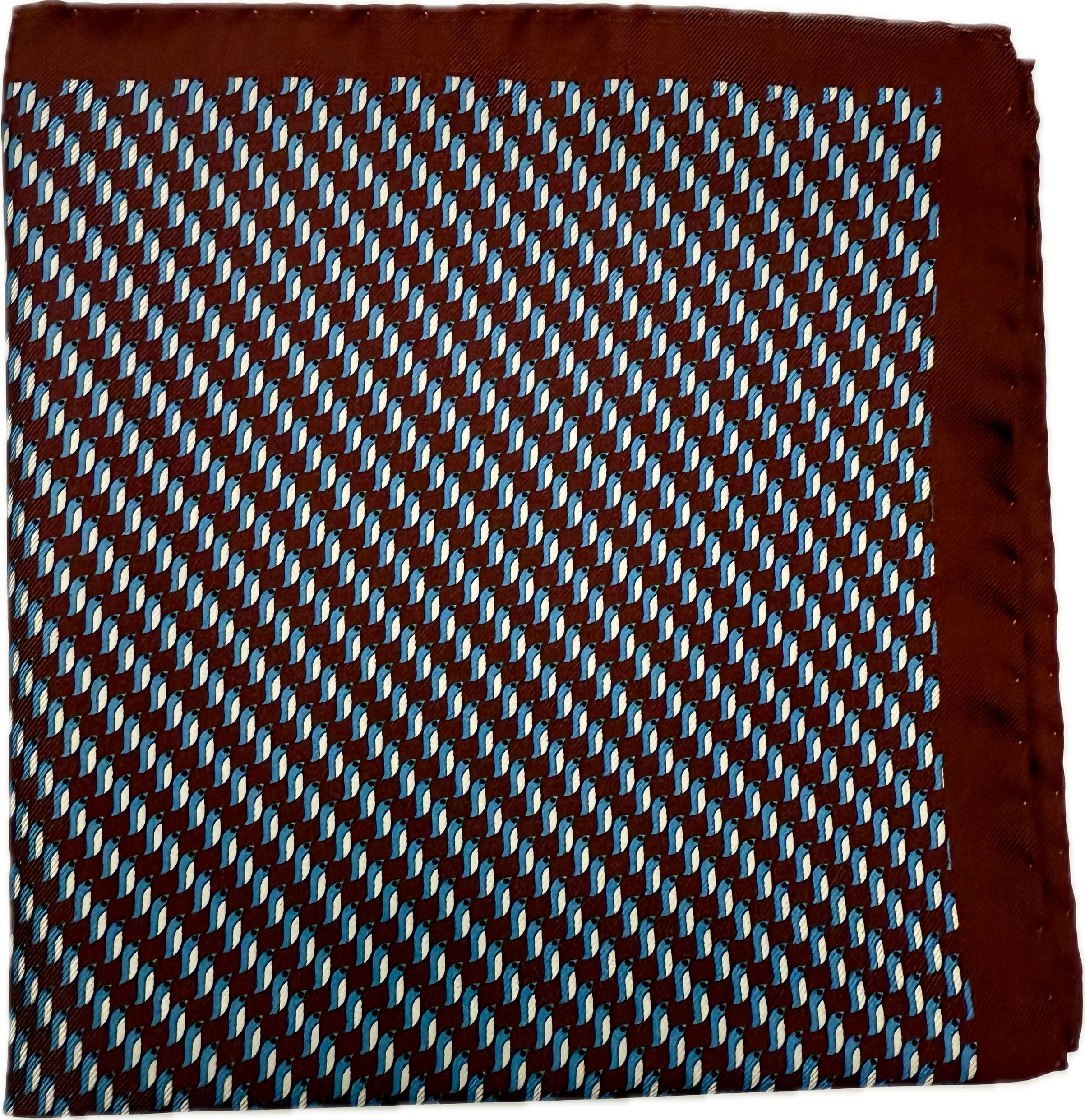 Pocket square pinguino bordeaux Fefè