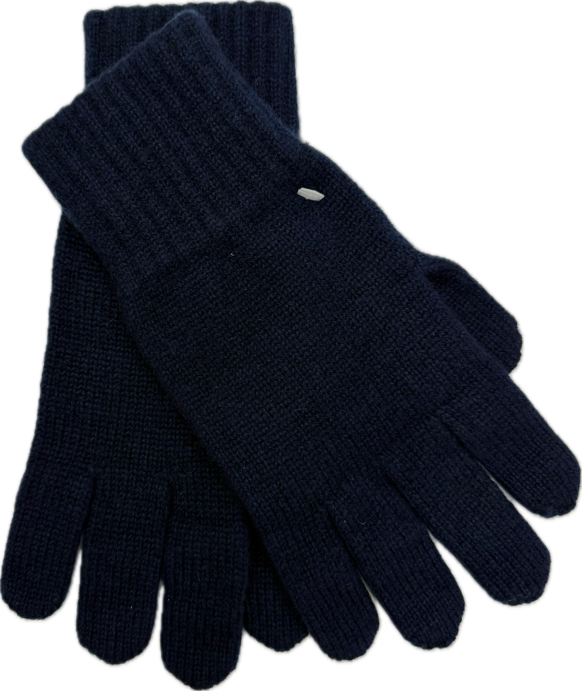 Guanto cashmere blu Monsieur