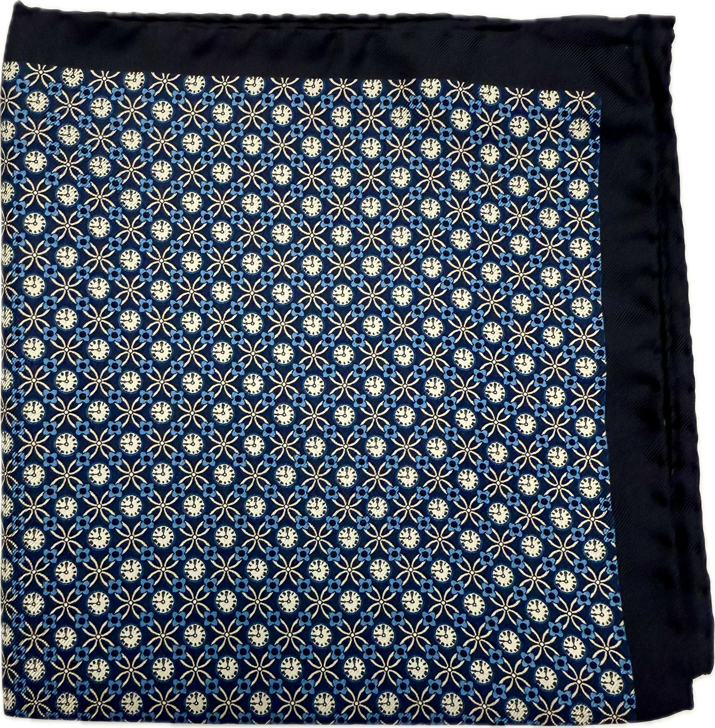 Pocket square orologi blu Fefè
