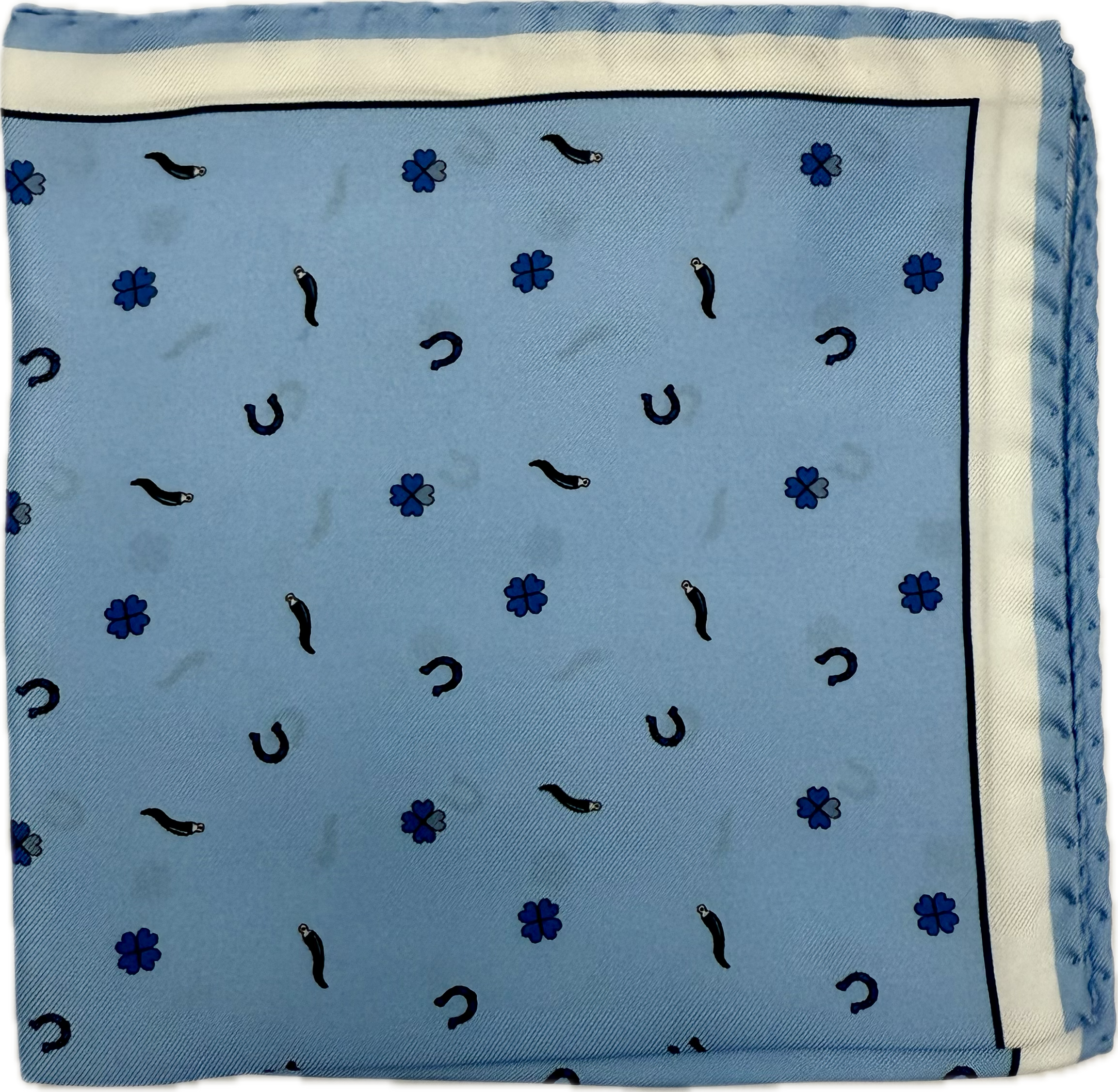 Pocket square scaramantia azzurro Fefè