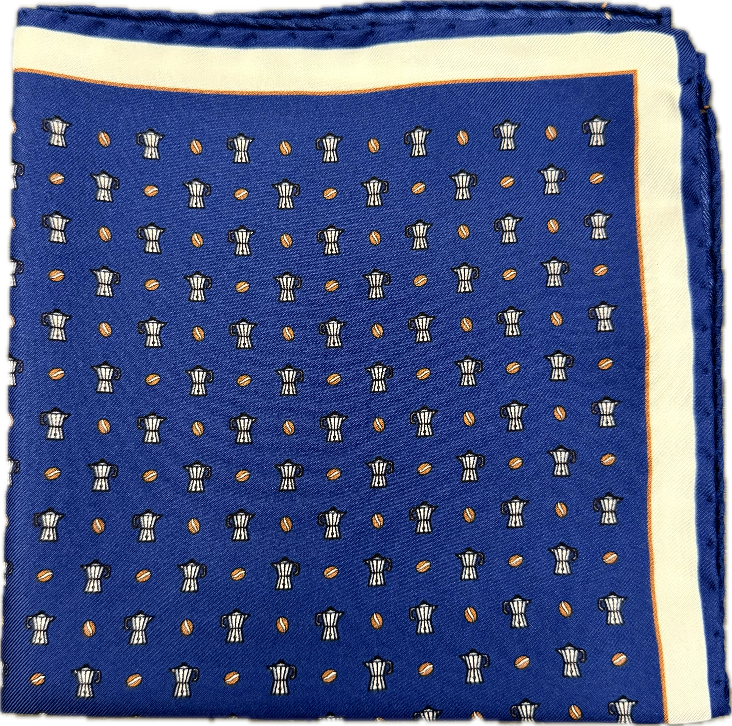 Pocket square moka blu royal Fefè