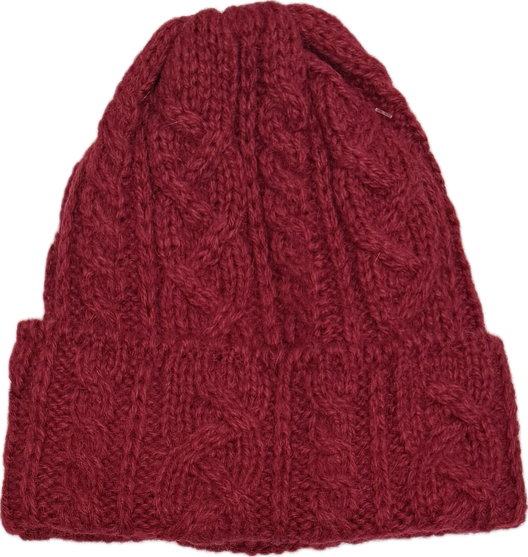 Cuffia treccia alpaca bordeaux Highland2000