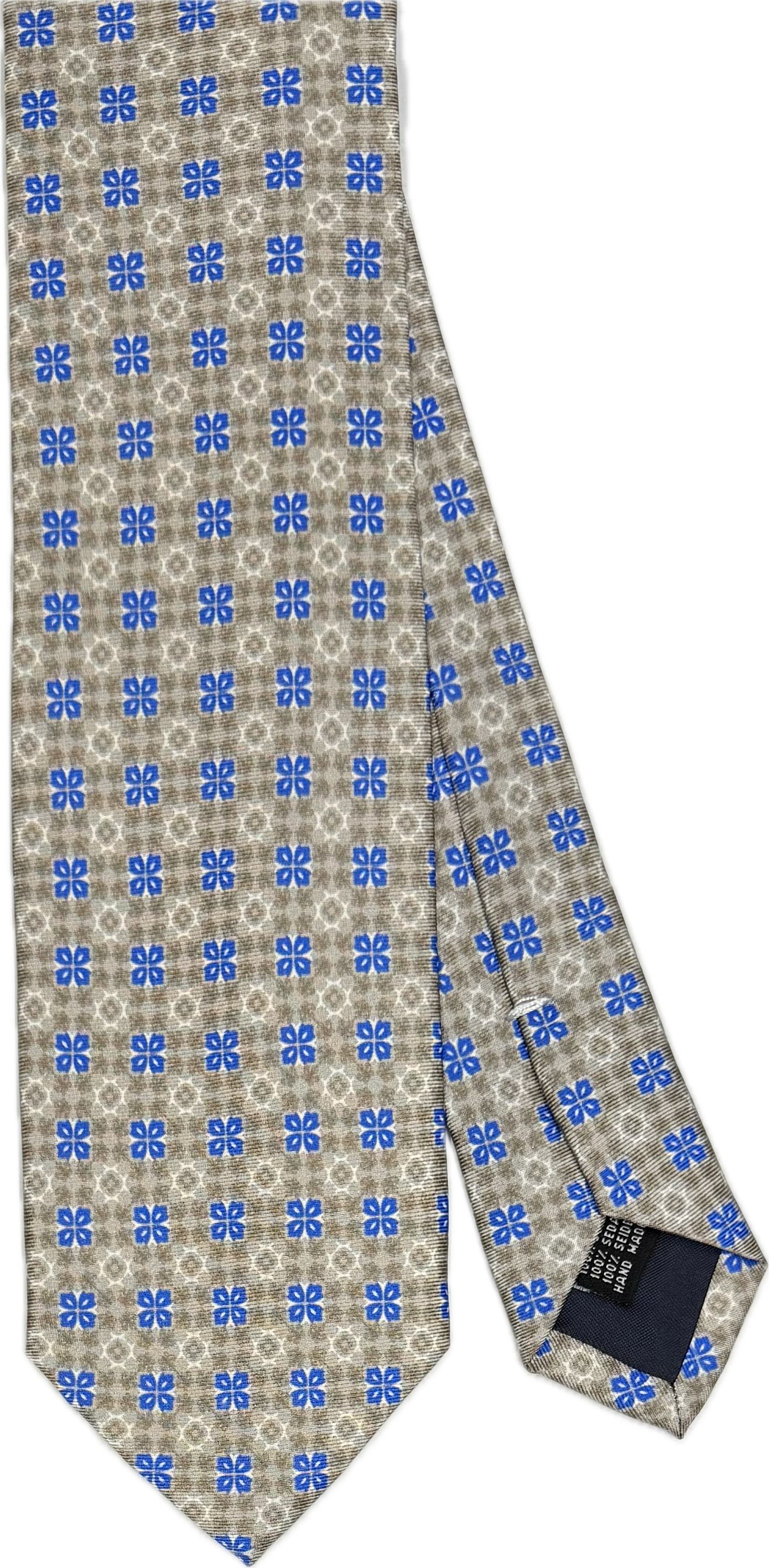Cravatta seta grigia micro fantasia royal Monsieur