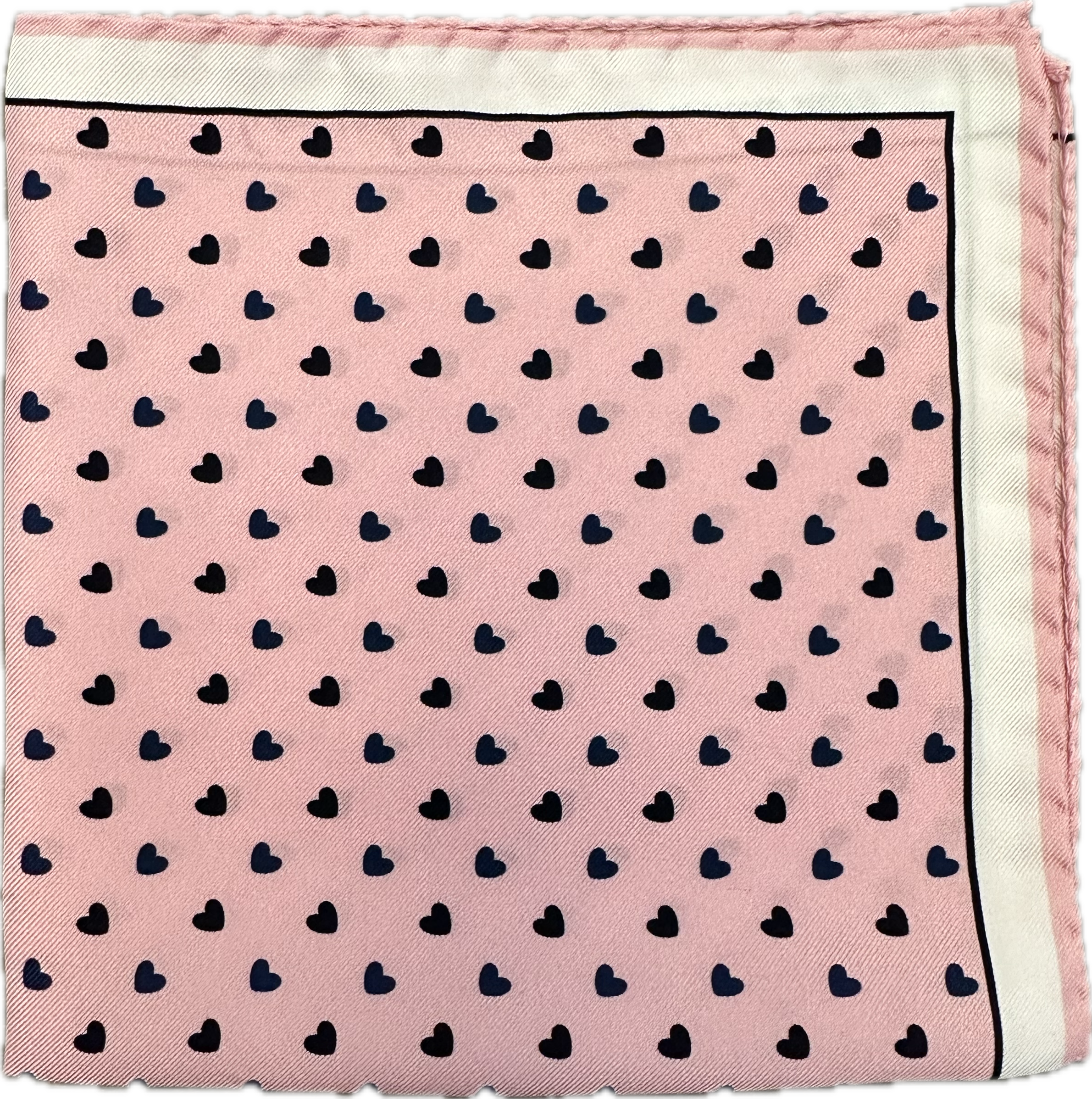 Pocket square cuori rosa seta Fefè