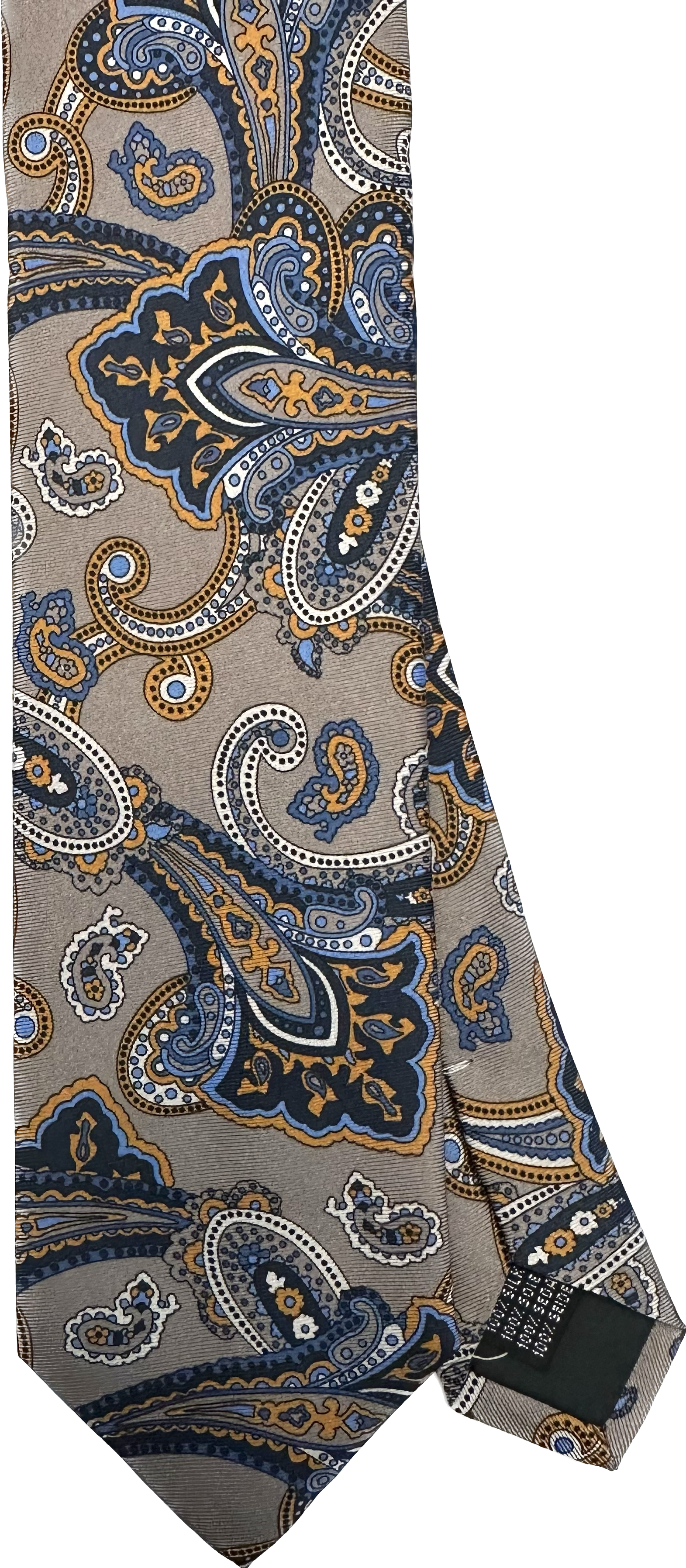 Cravatta seta big paisley grigia Monsieur