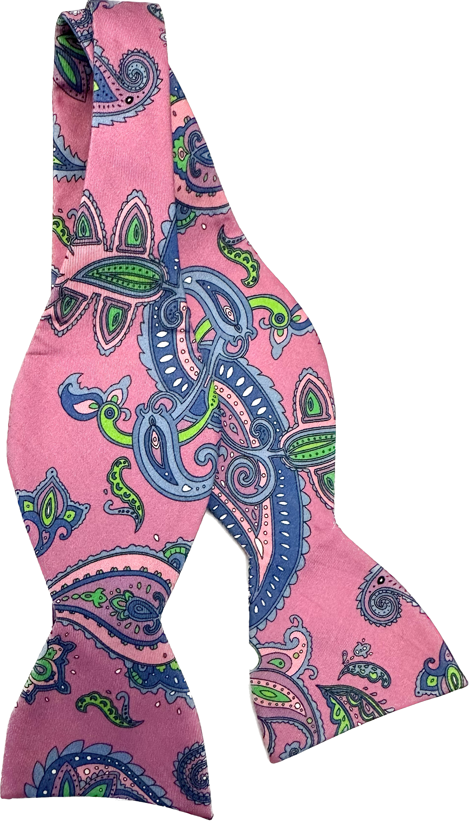 Self bow tie seta big paisley rosa Monsieur