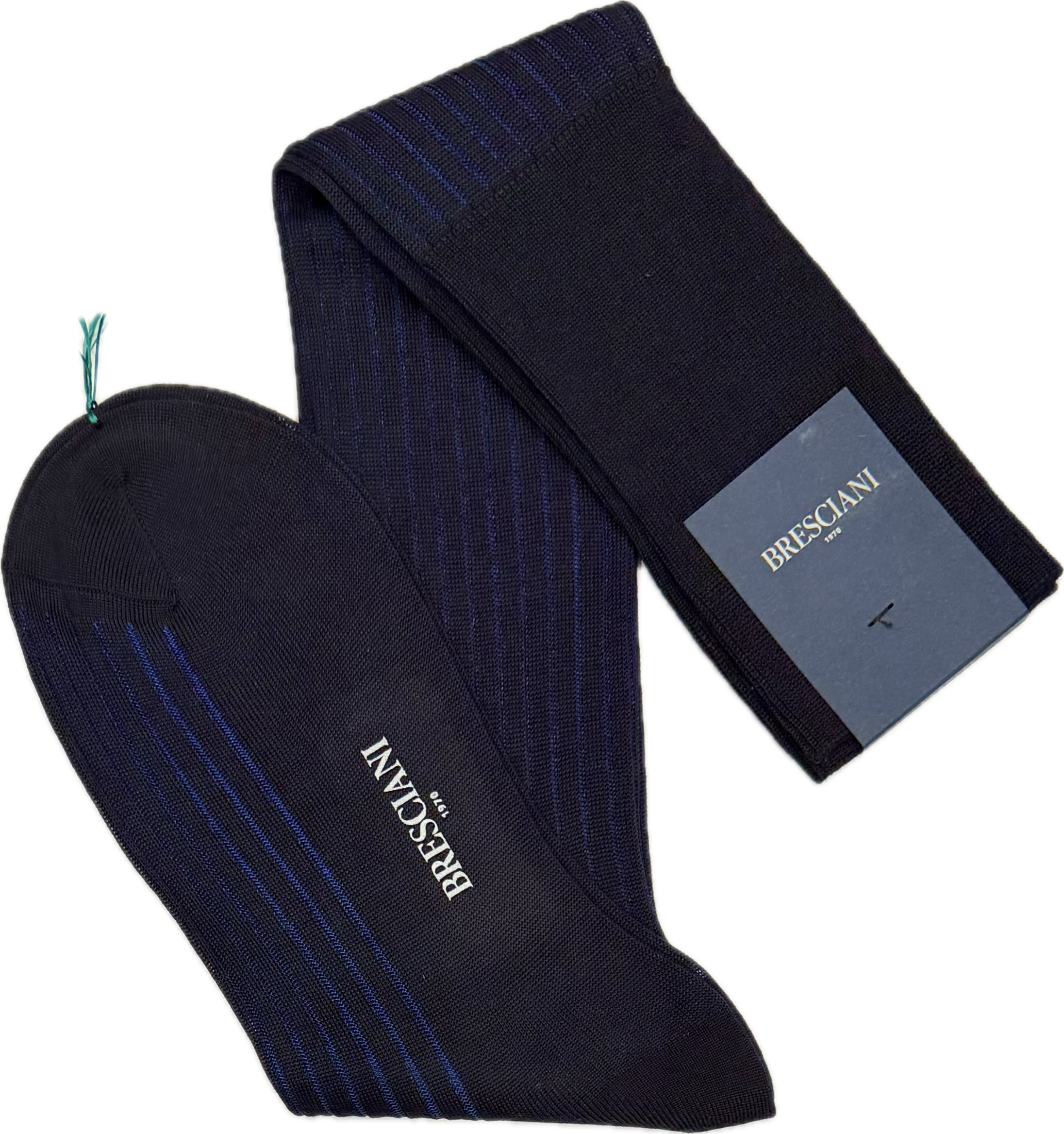 Calze lana vanisè blu elettrico Bresciani