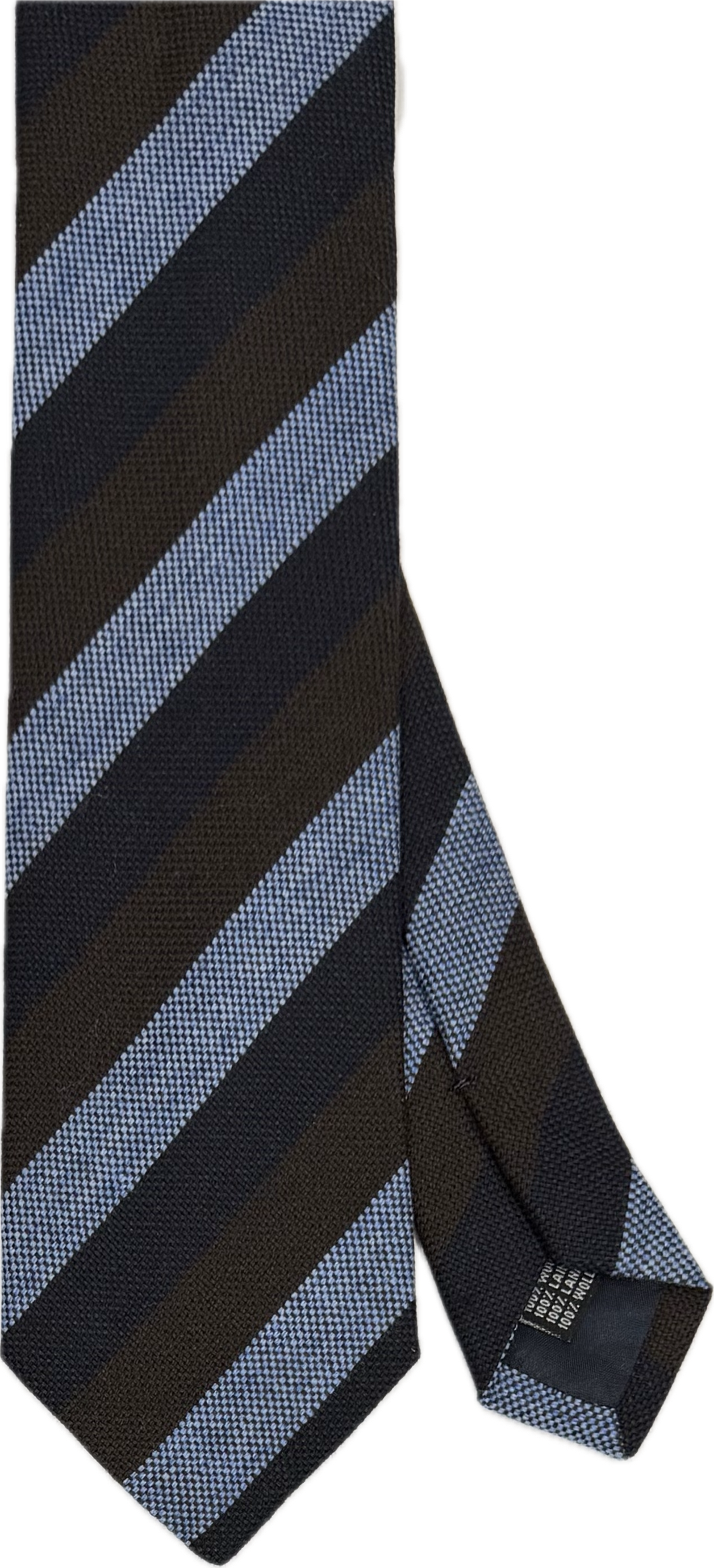 Cravatta lana regimental navy moro celeste Monsieur