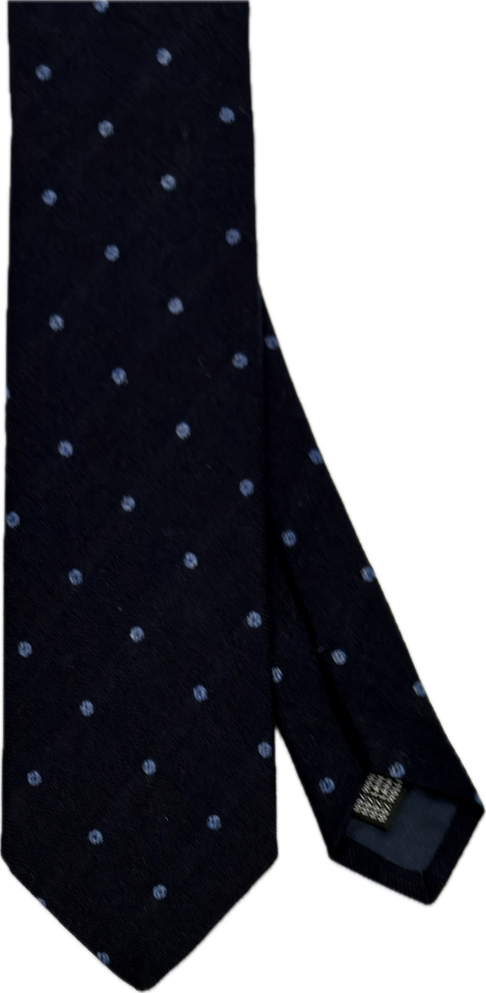 Cravatta lana blu pois celeste Monsieur