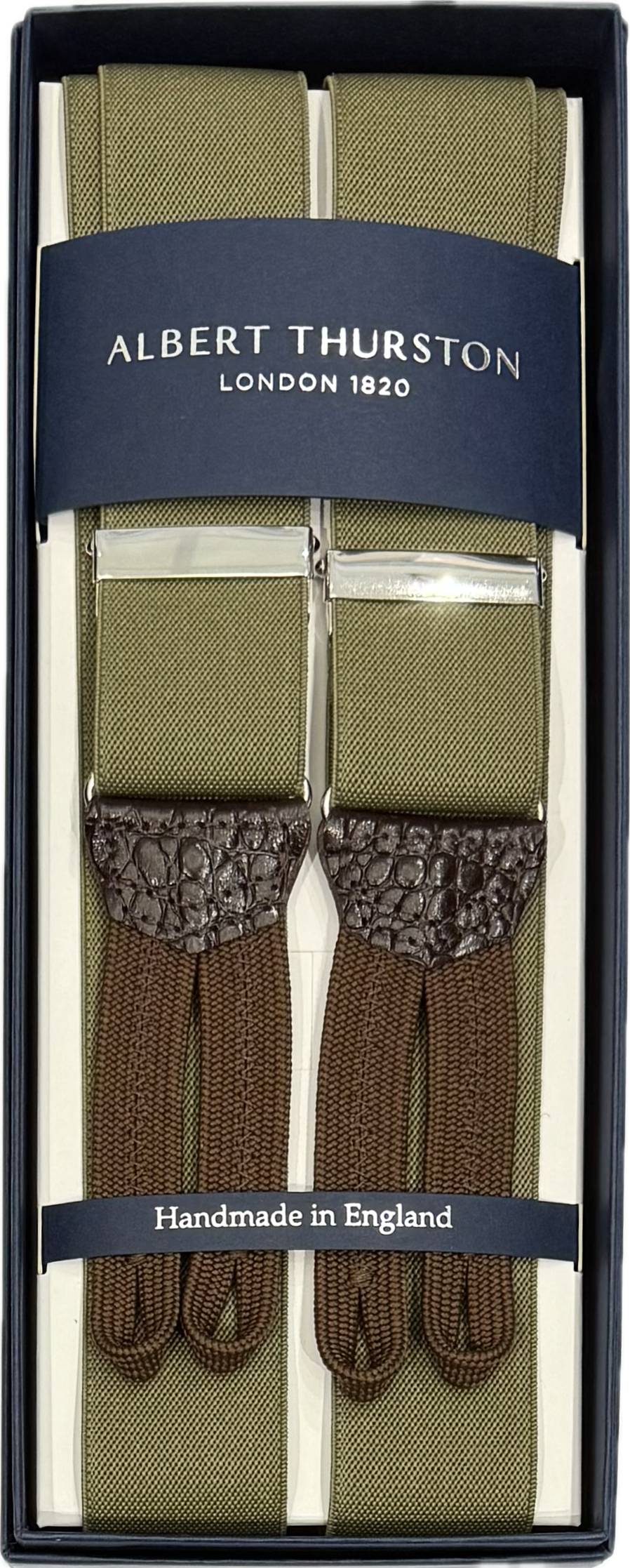 Bretelle elastico verde khaki Albert Thurston