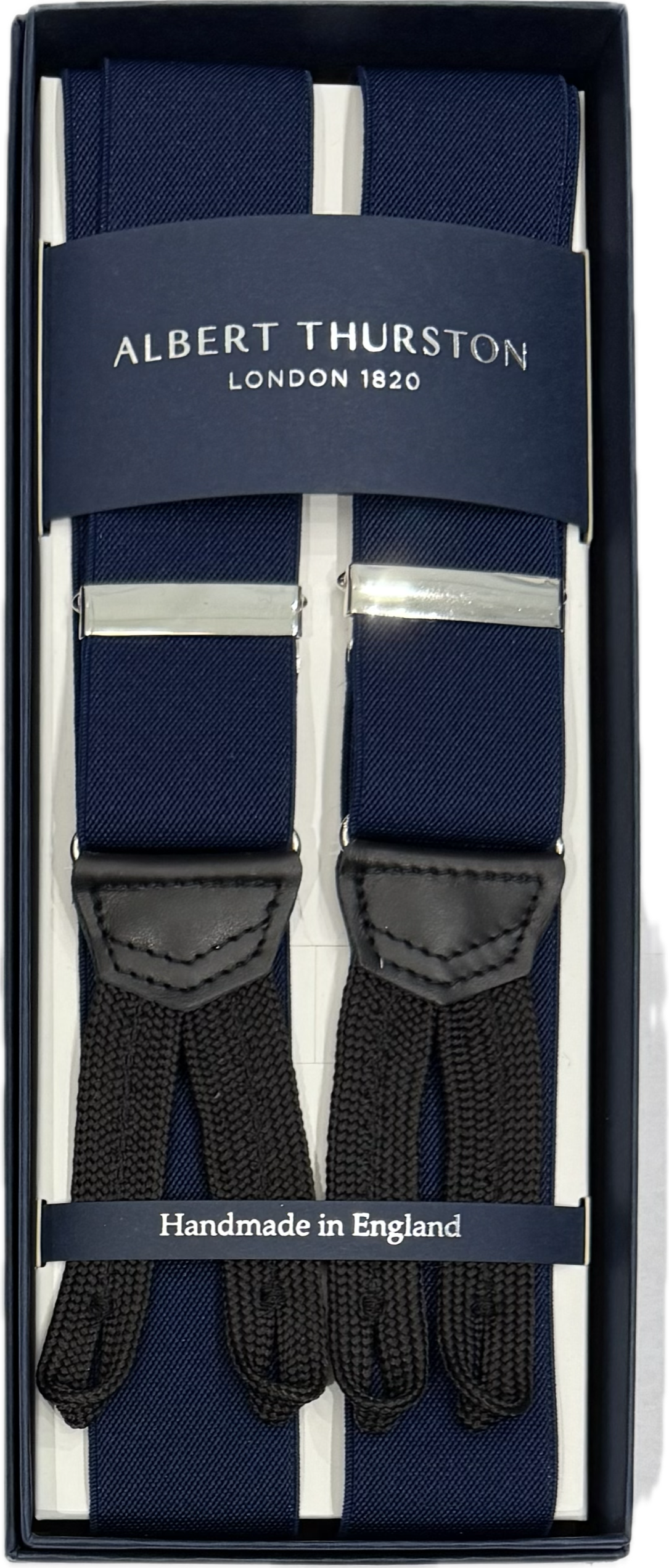 Bretelle elastico blu Albert Thurston