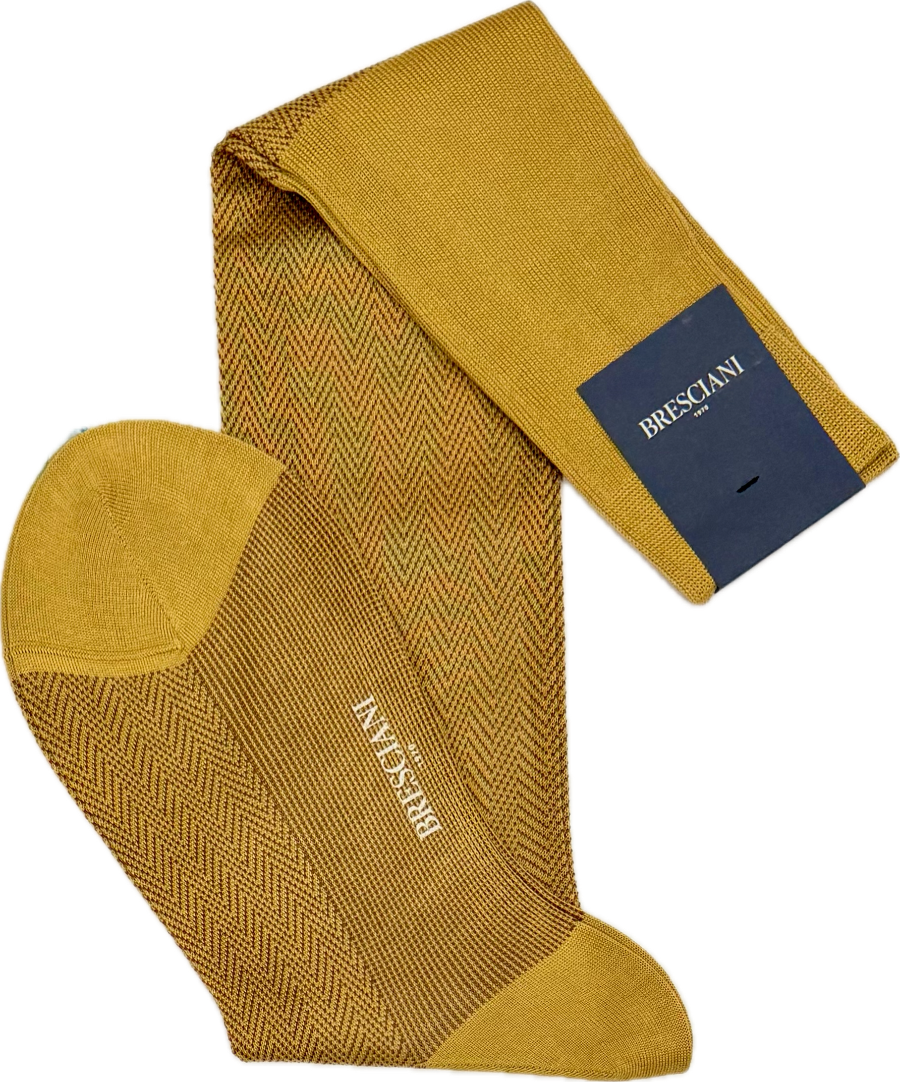 Calze herringbone miele bruciato Bresciani