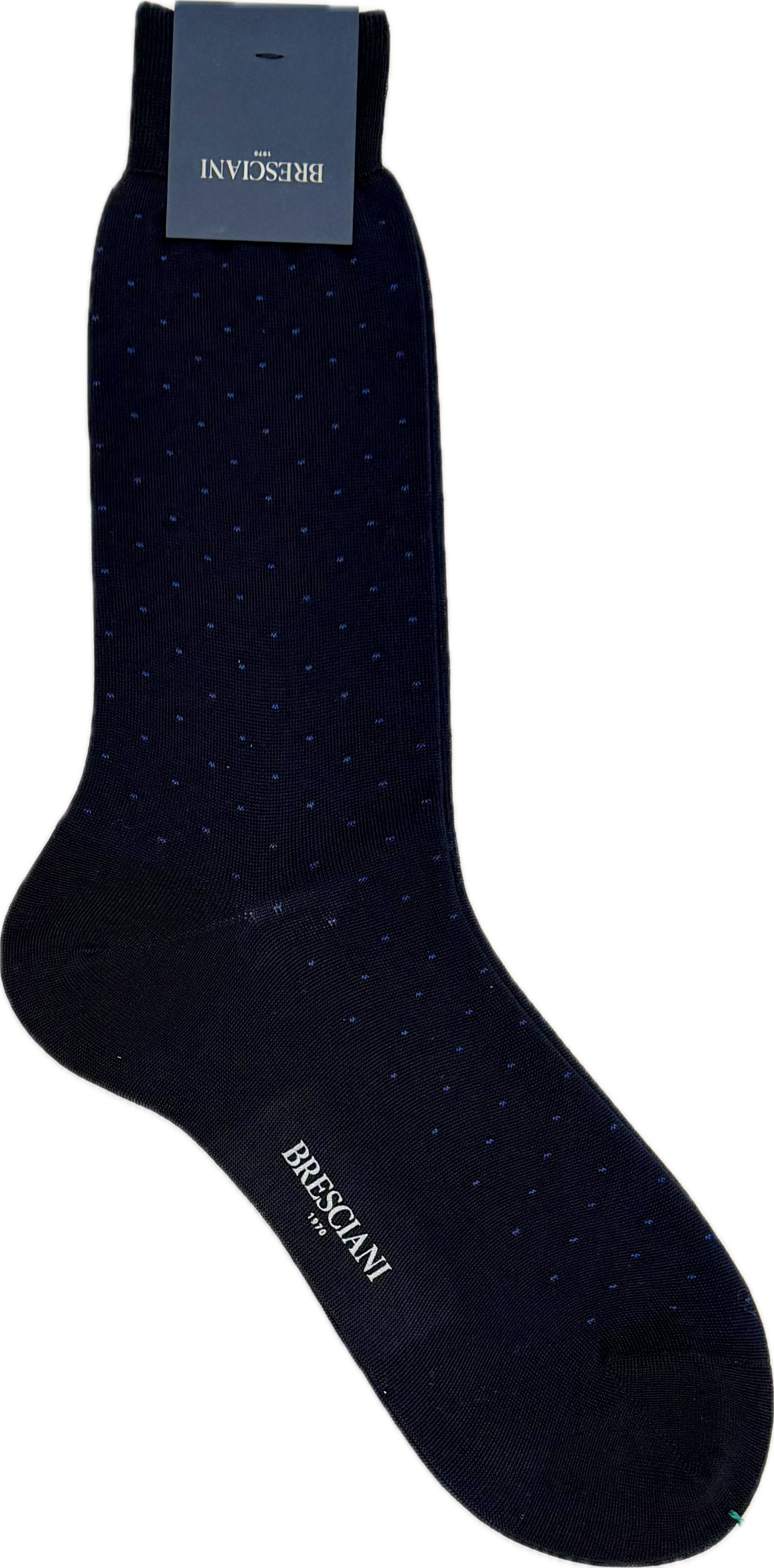 Calze micro pois corte blu cina Bresciani