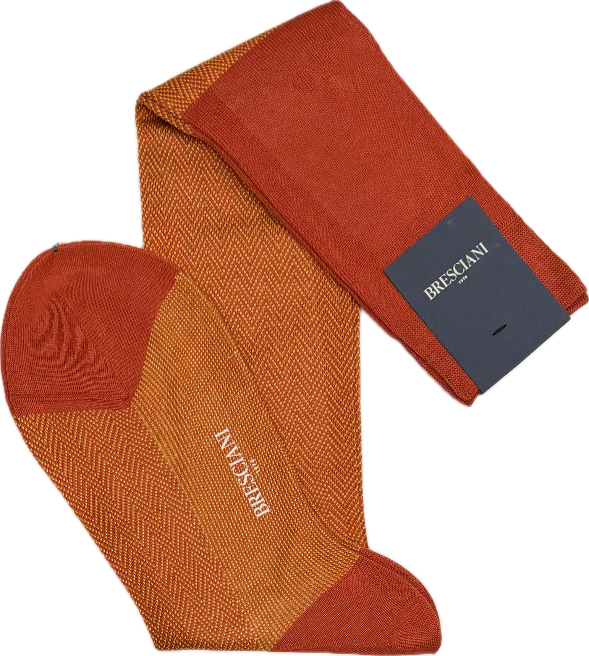 Calze herringbone mattone lemon Bresciani