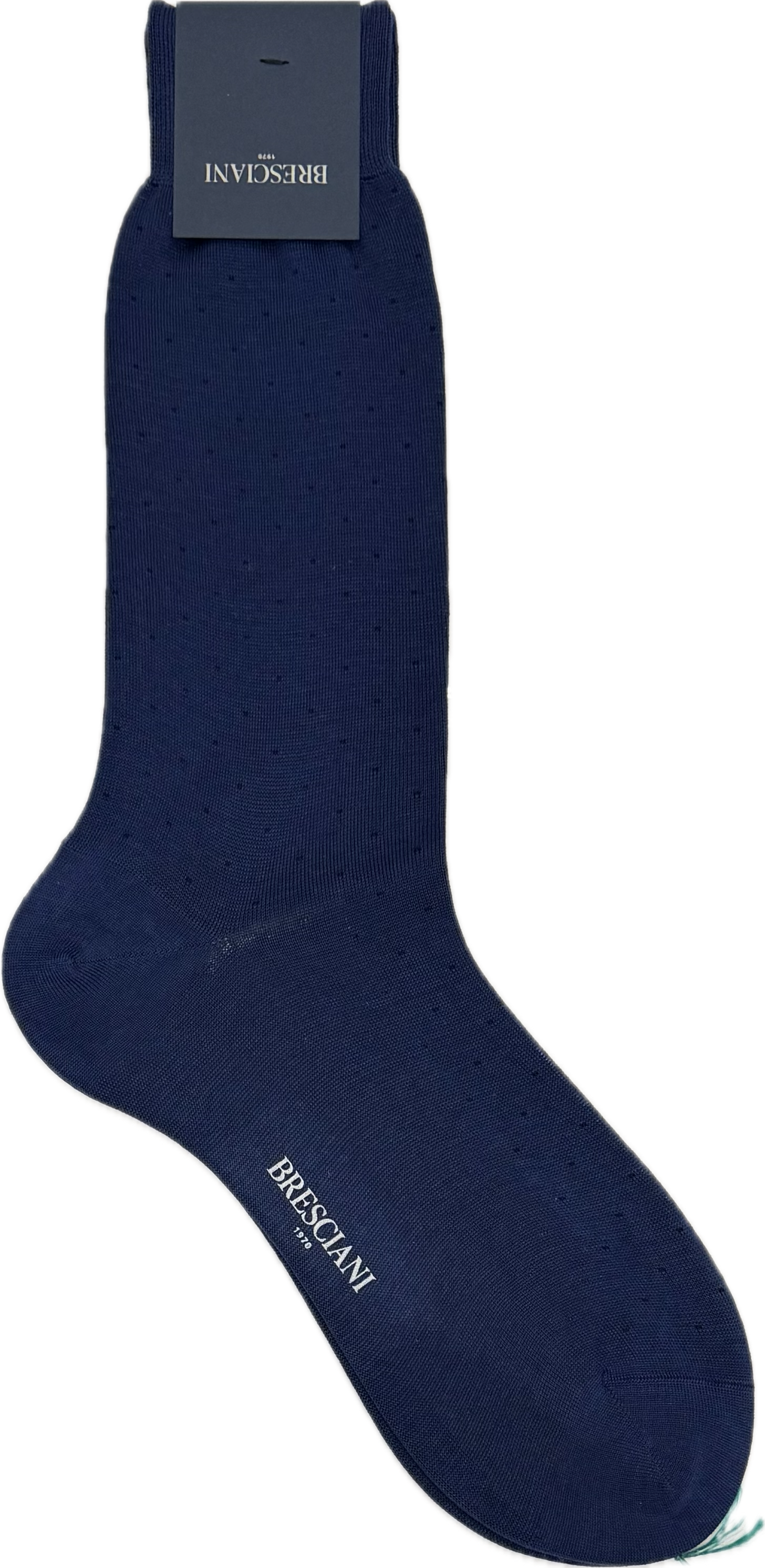 Calze micro pois corte capri blu Bresciani