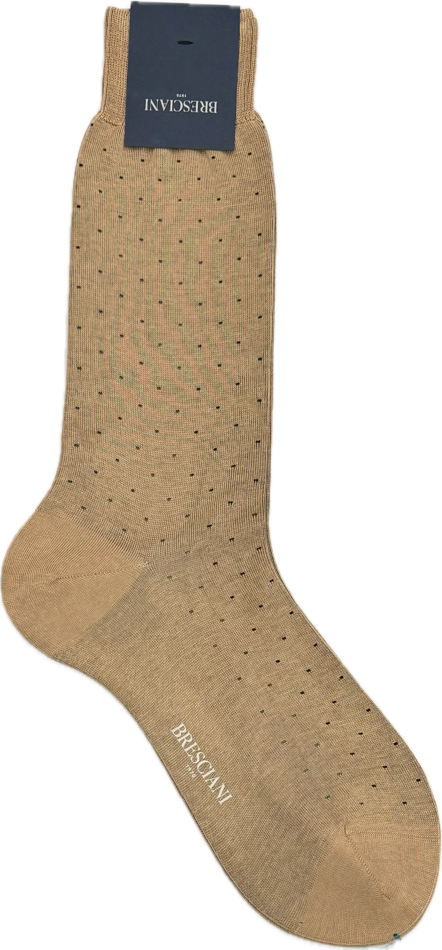 Calze micro pois corte argilla blu Bresciani