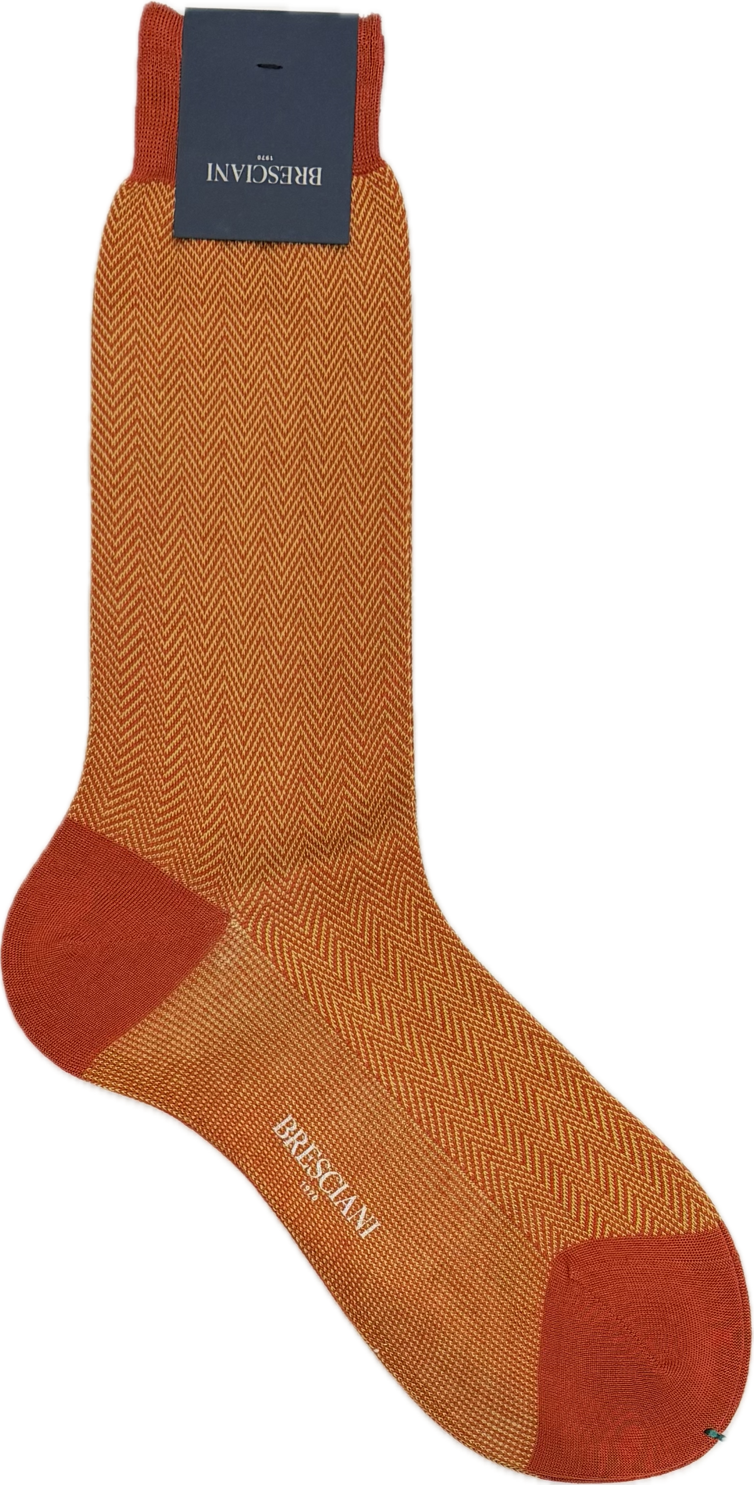 Calze herringbone corte mattone lemon Bresciani