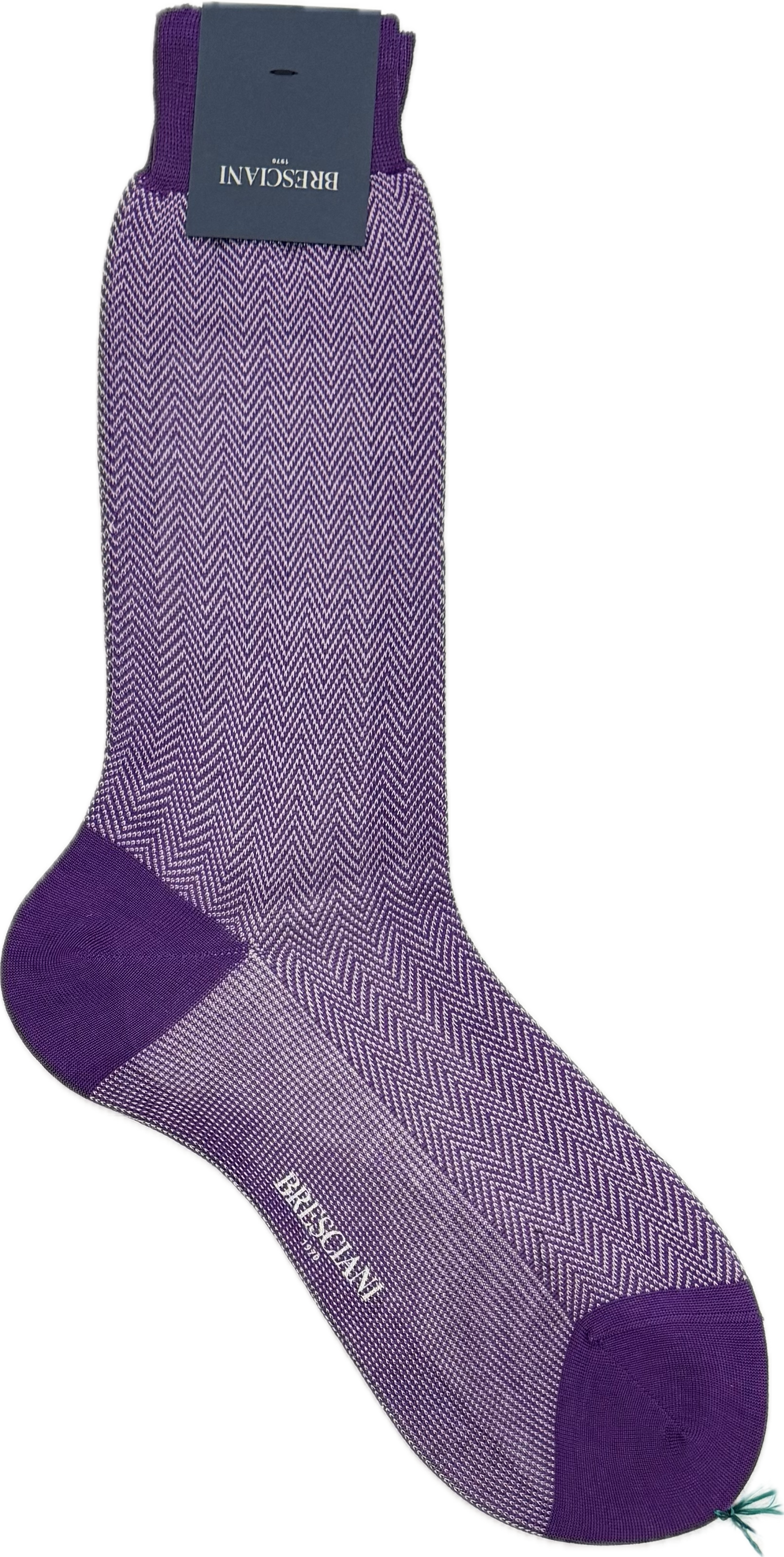 Calze herringbone corte ciclamino glicine Bresciani