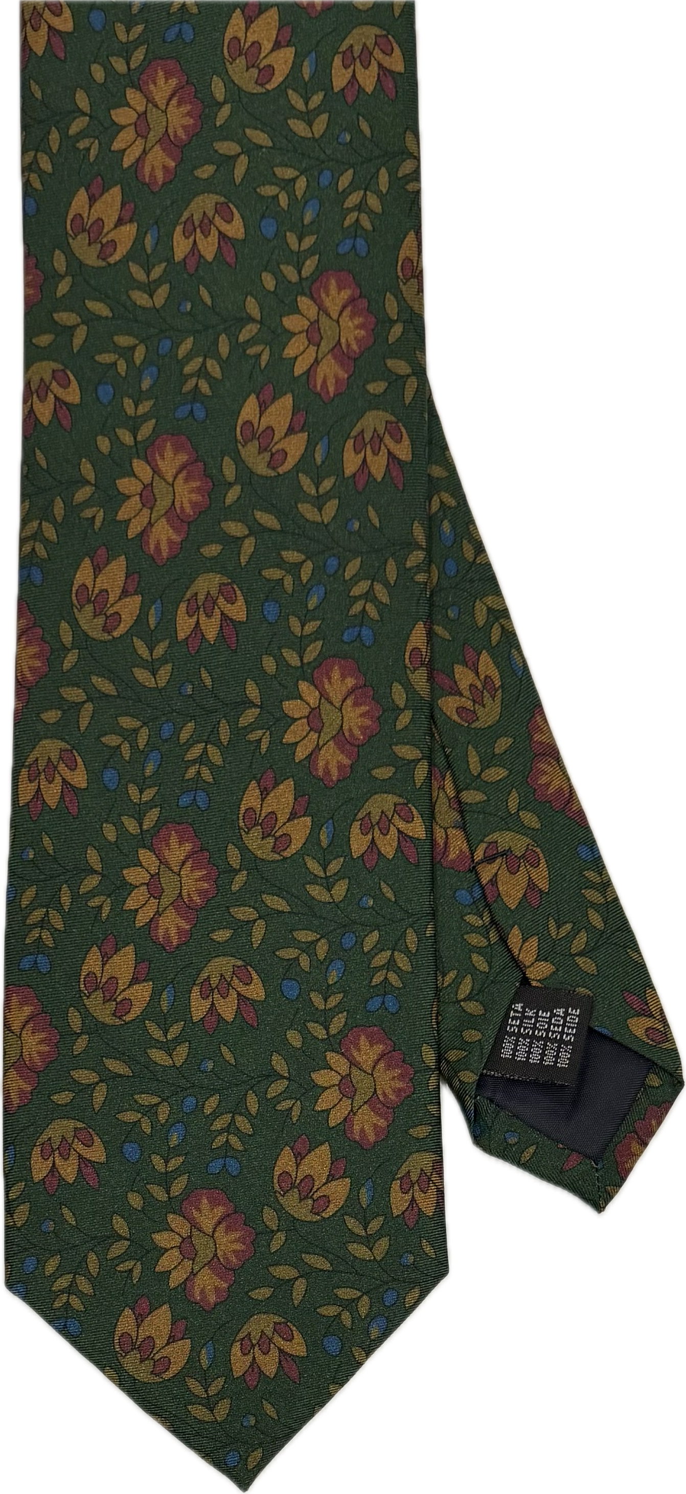 Cravatta seta fantasia liberty verde Monsieur