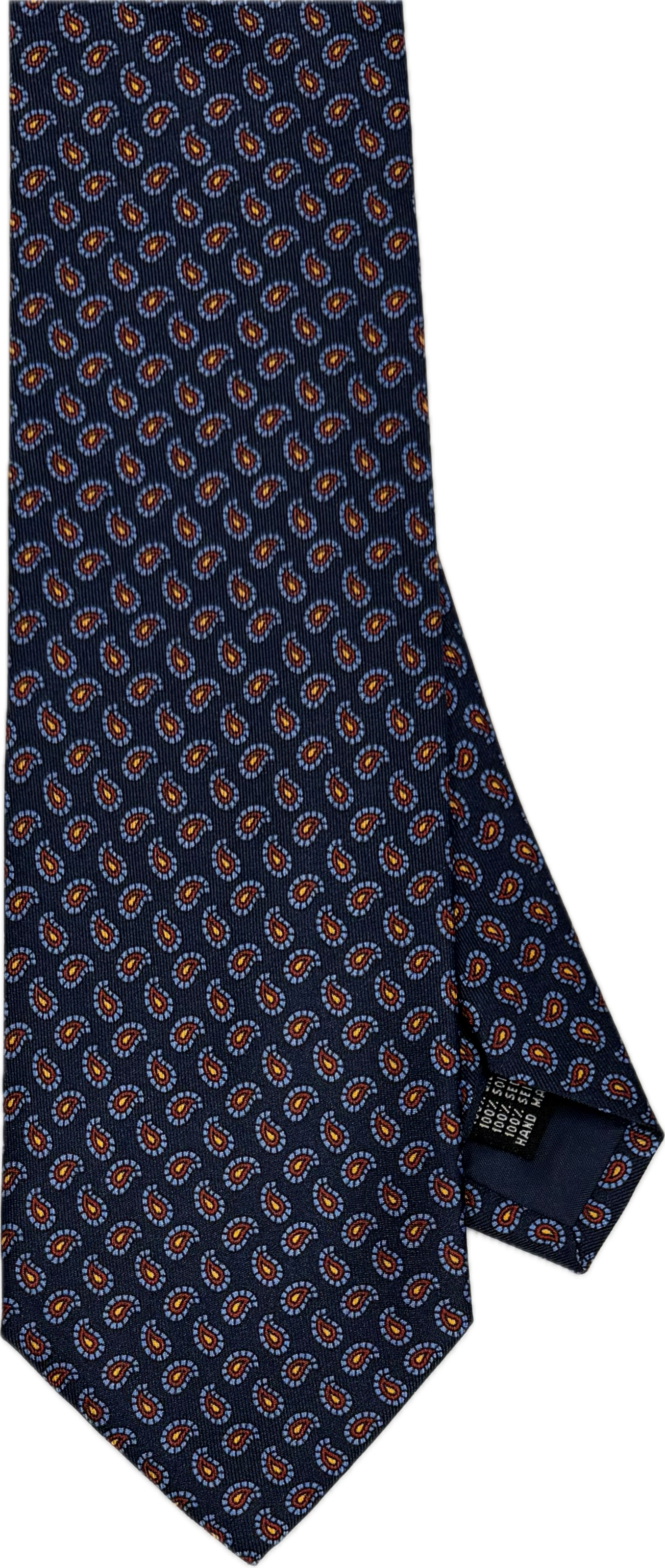 Cravatta seta paisley navy Monsieur