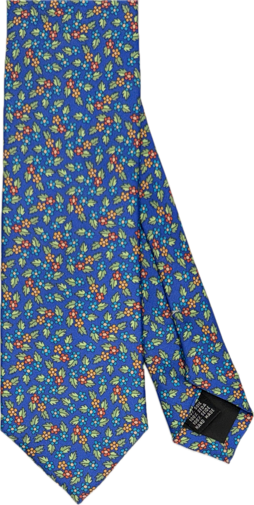 Cravatta seta fiorellini light blue Monsieur