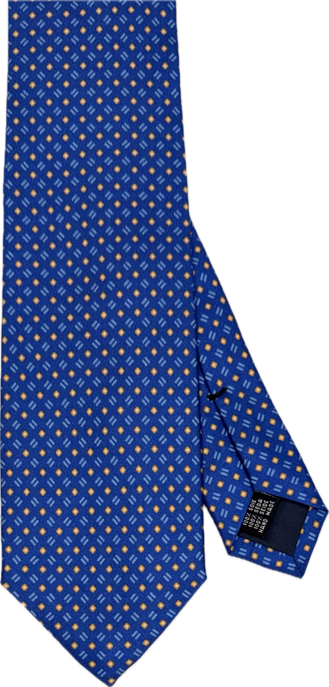 Cravatta seta micro fantasia blu chiaro Monsieur