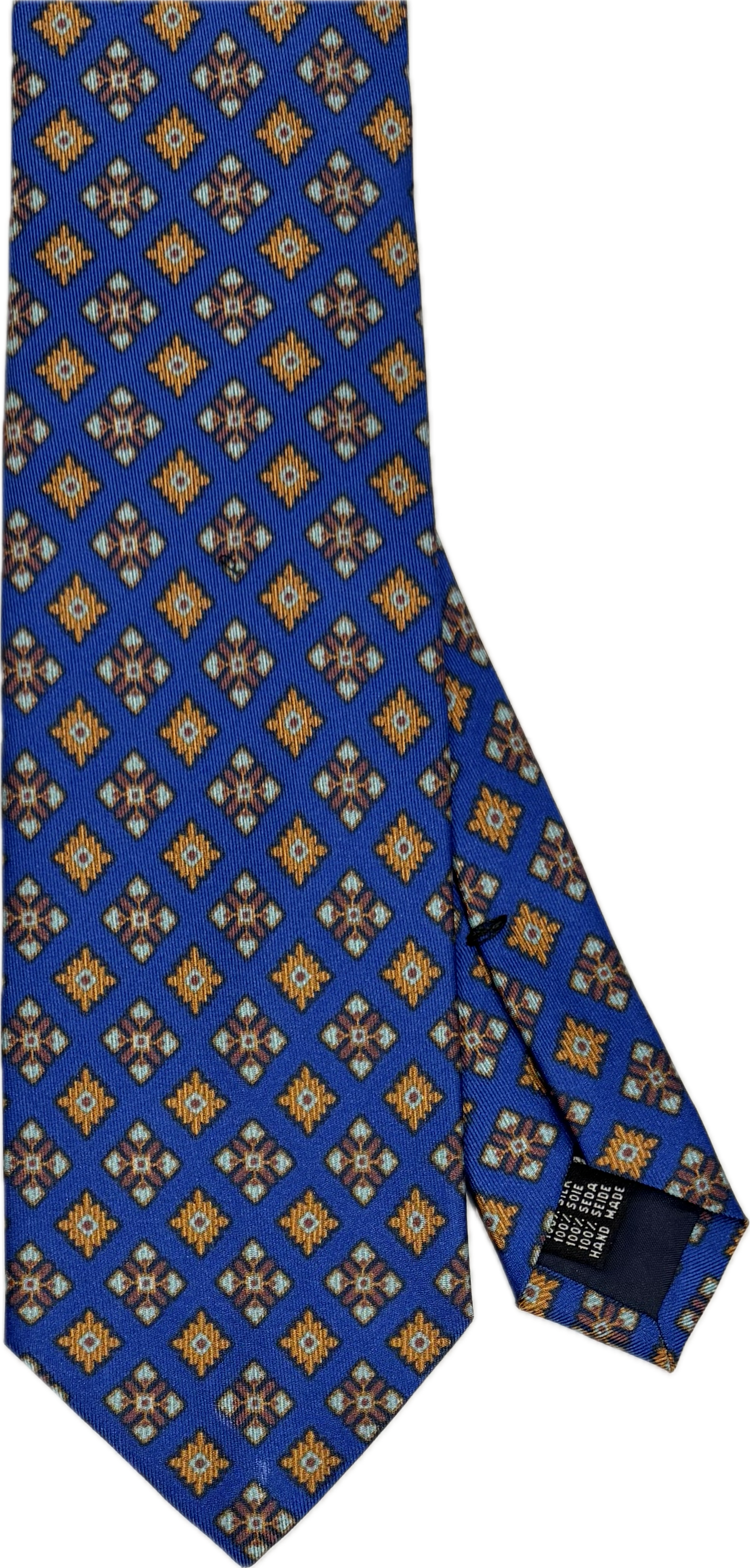 Cravatta seta fantasia rombi blu chiaro Monsieur