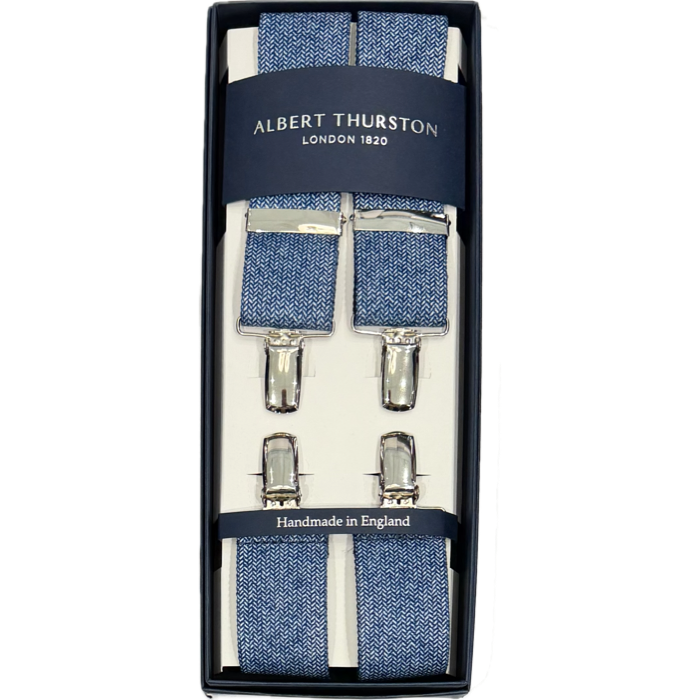 Bretelle elastico clip rescata light blue  Albert Thurston