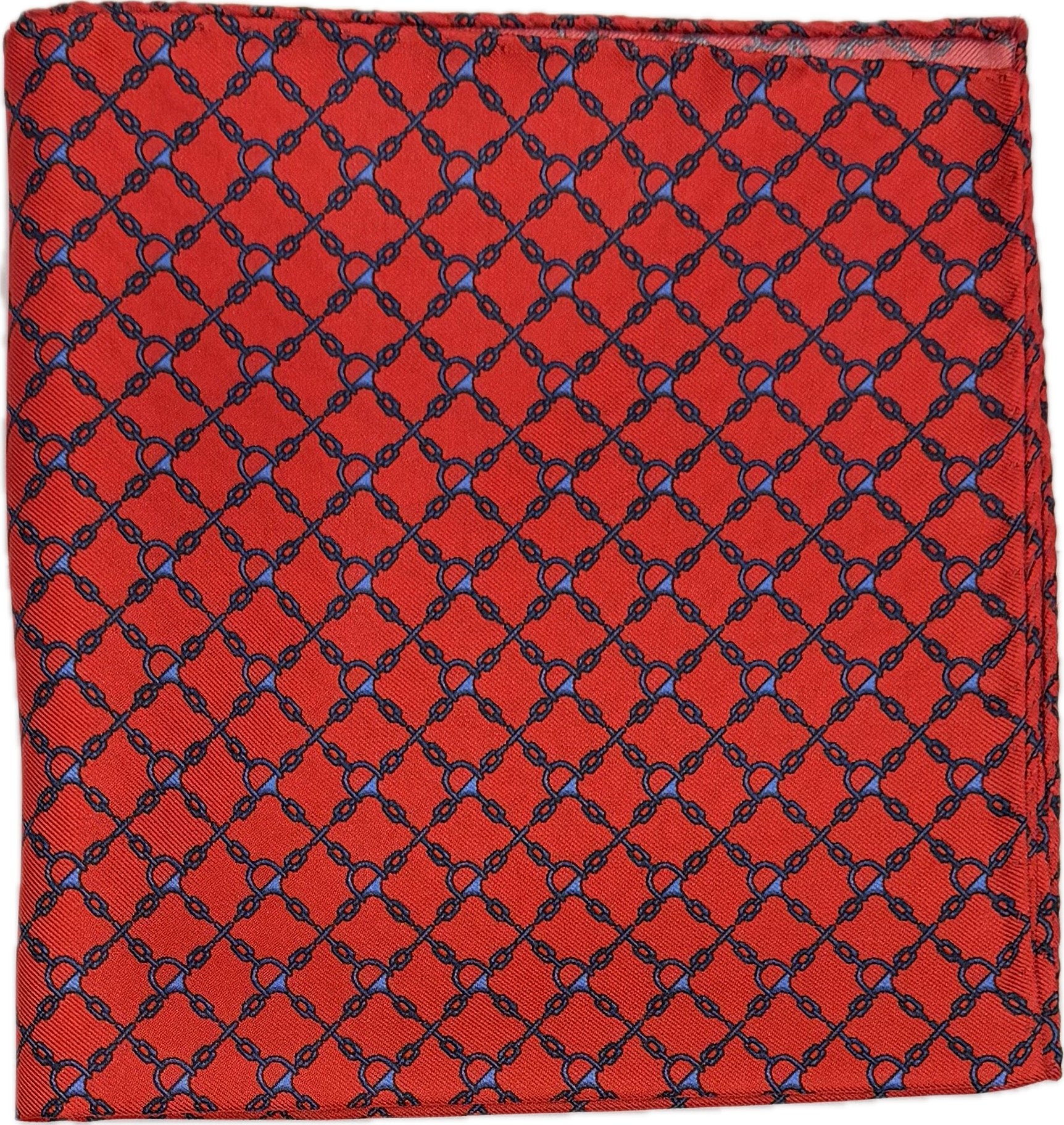 Pocket square seta fantasia staffe rossa Monsieur