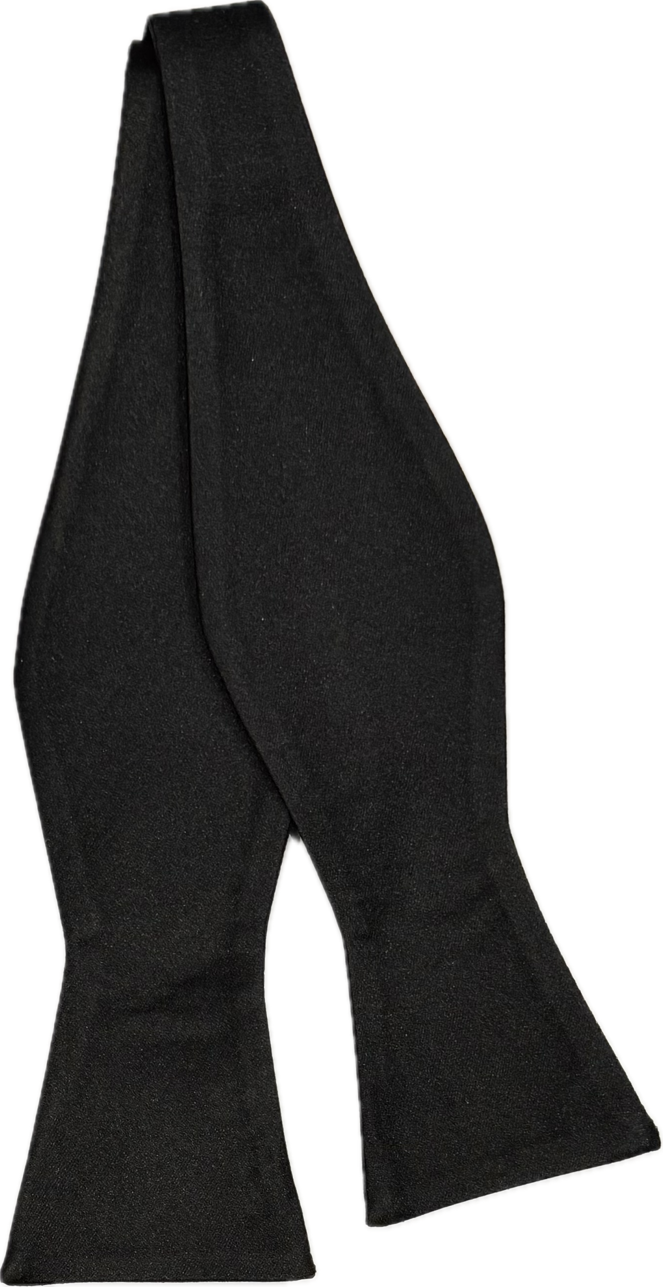 Self bow tie seta tinta unita nero Monsieur