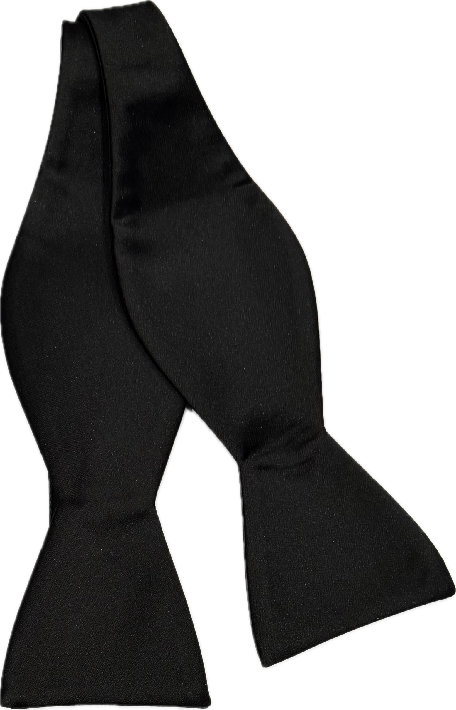 Self bow tie seta tinta unita nero Monsieur