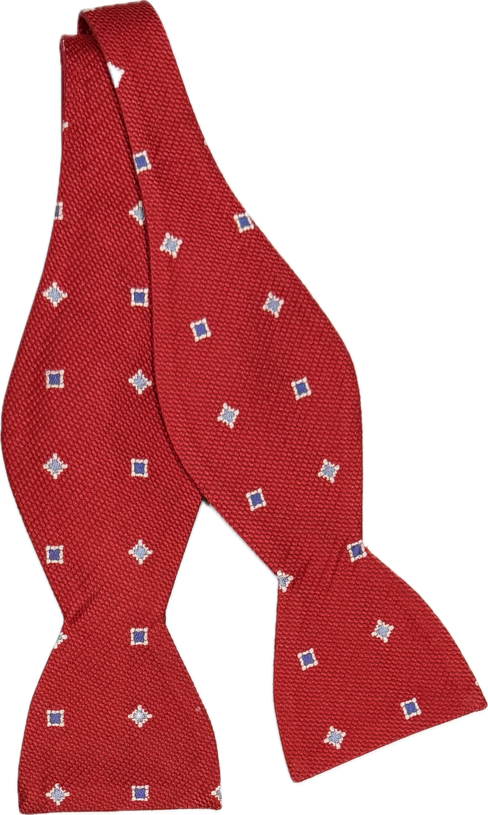 Self bow tie seta fantasia cravatta roso Monsieur