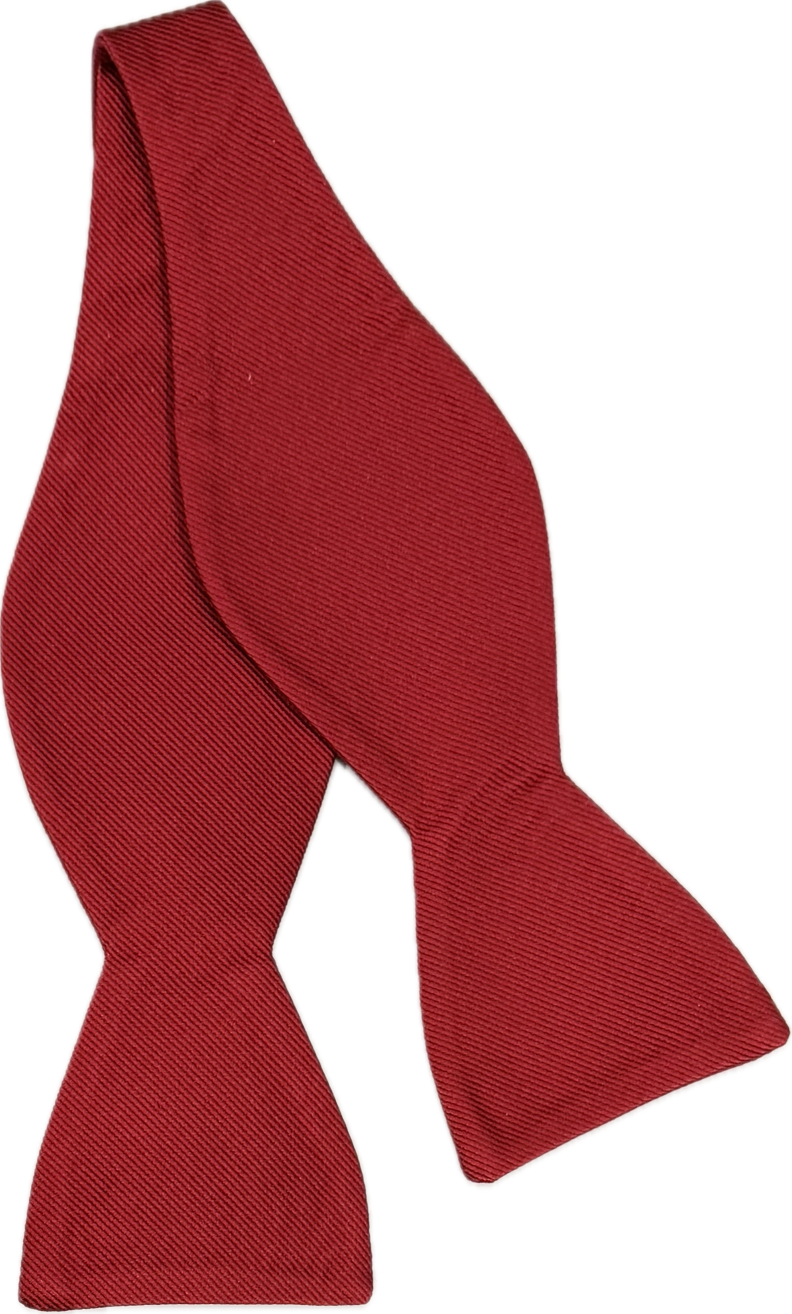 Self bow tie seta tinta unita rosso Monsieur