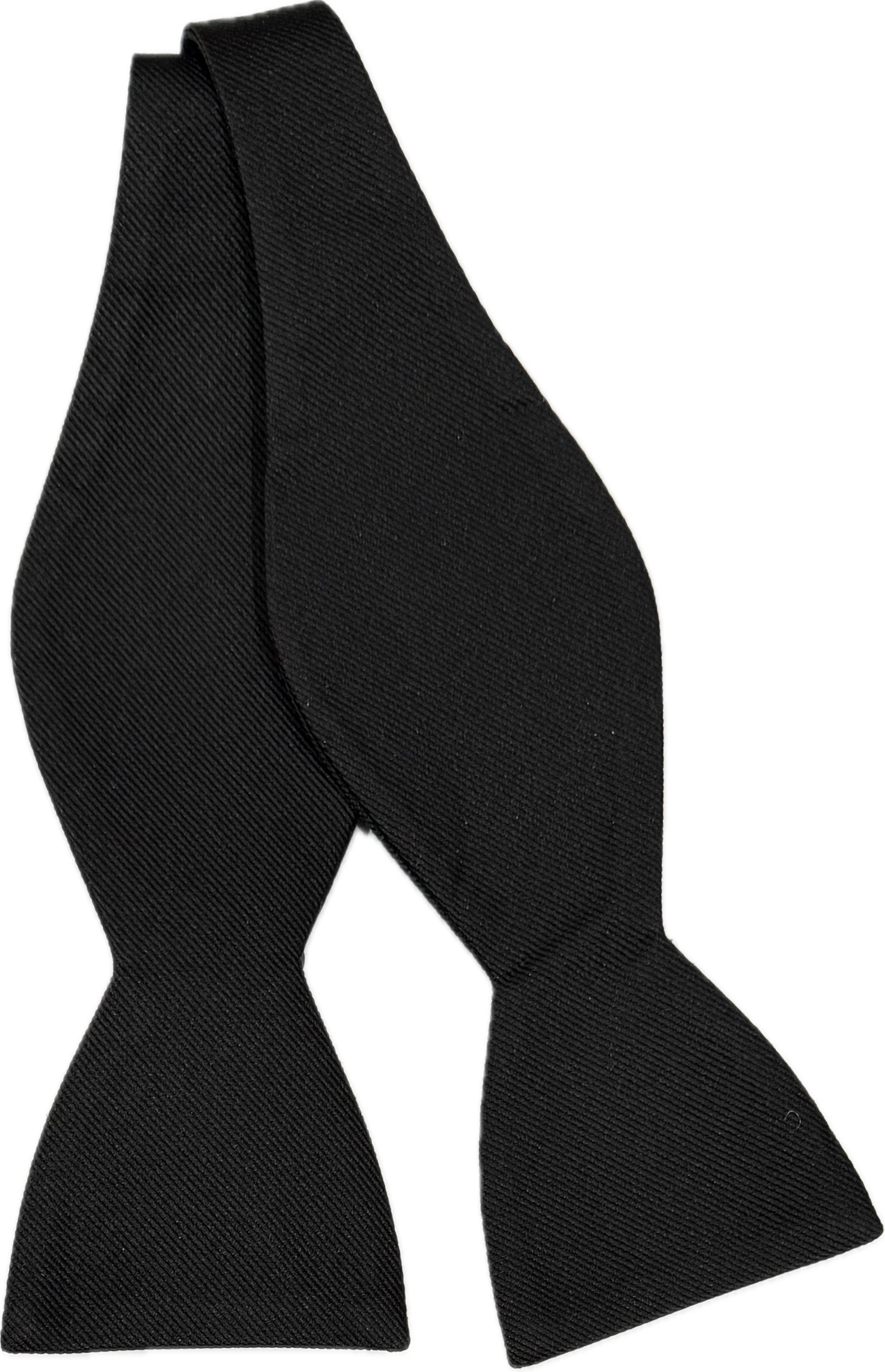 Self bow tie seta tinta unita nero Monsieur