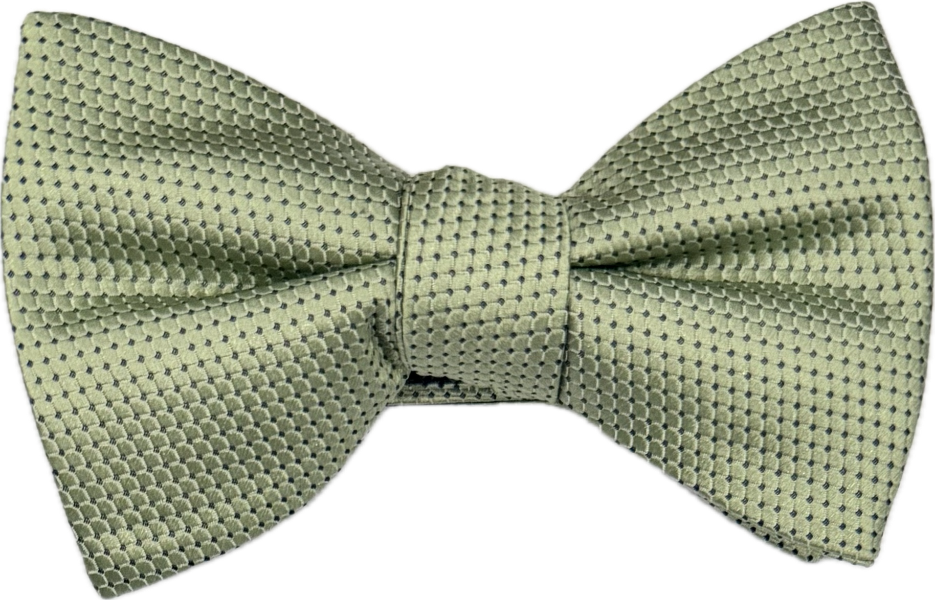Bow tie seta tinta unita verde salvia Monsieur
