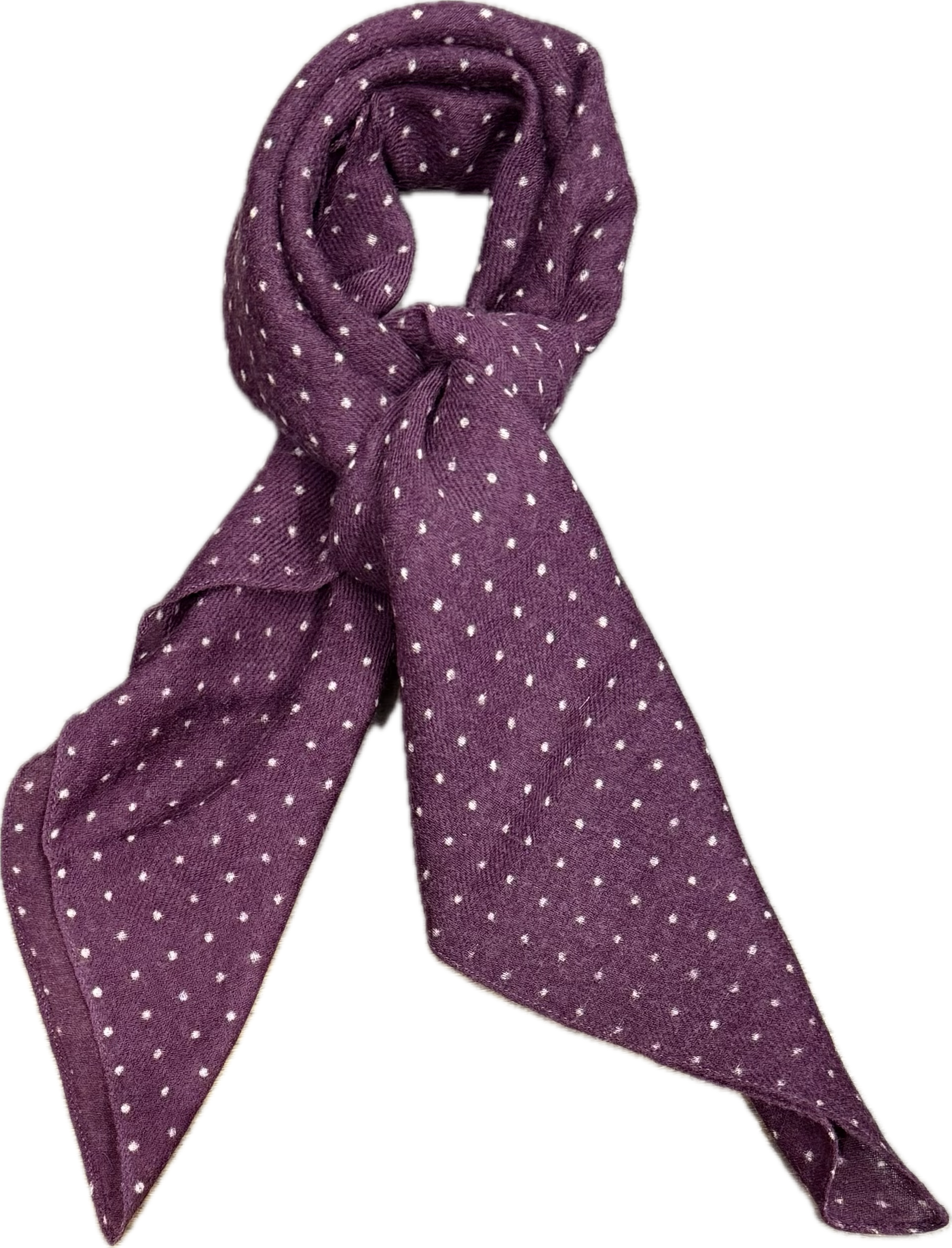 Sciarpa bandana lana micro pois vinaccia Monsieur