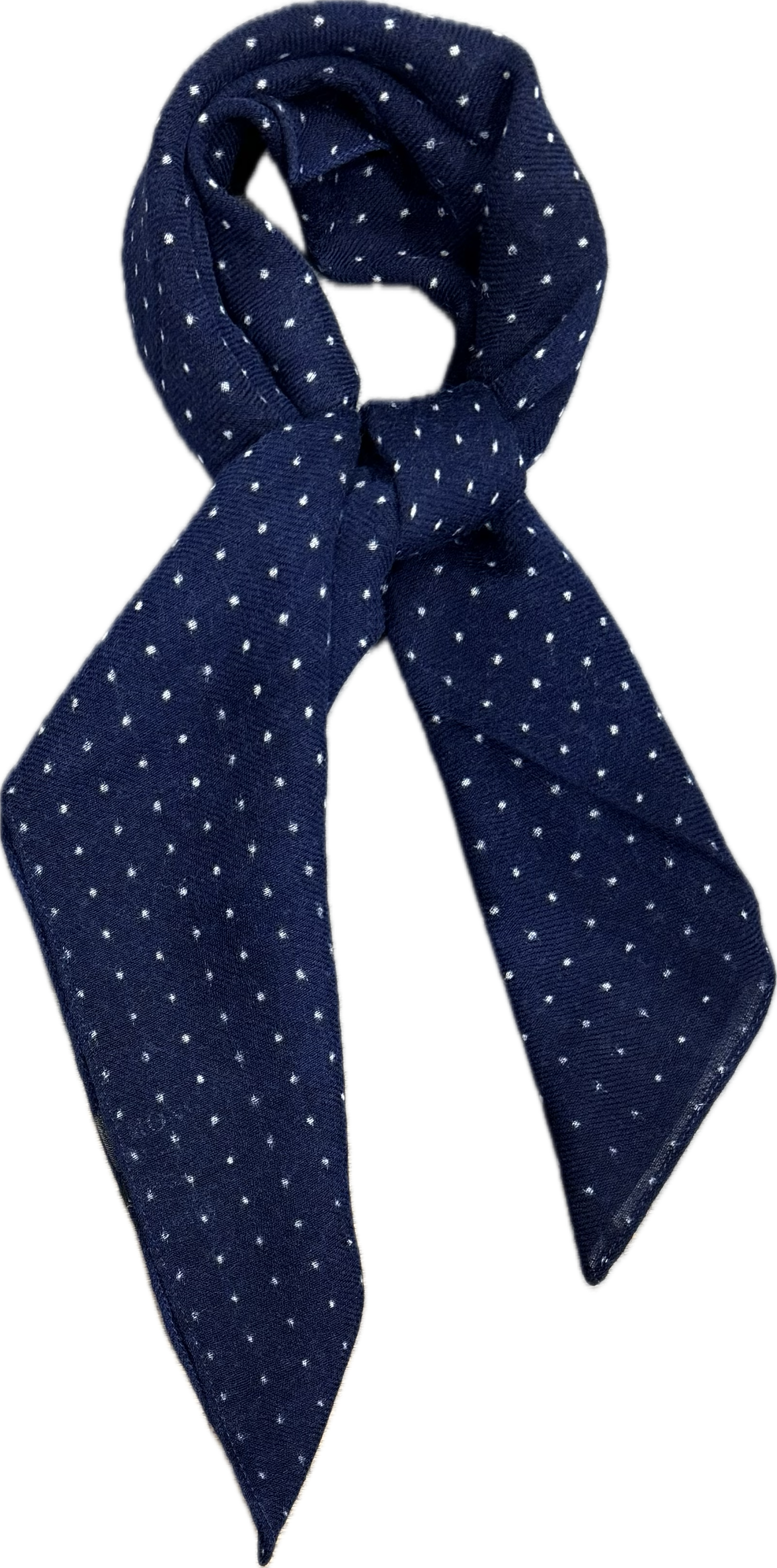 Sciarpa bandana lana micro pois navy Monsieur
