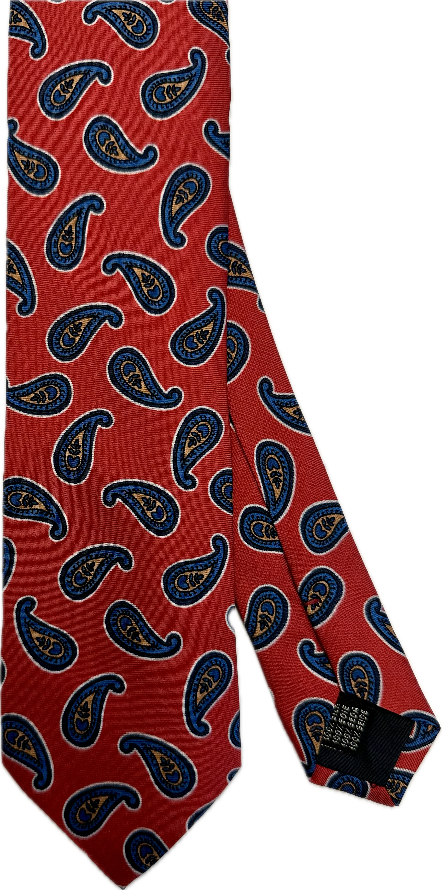 Cravatta seta paisley rossa Monsieur