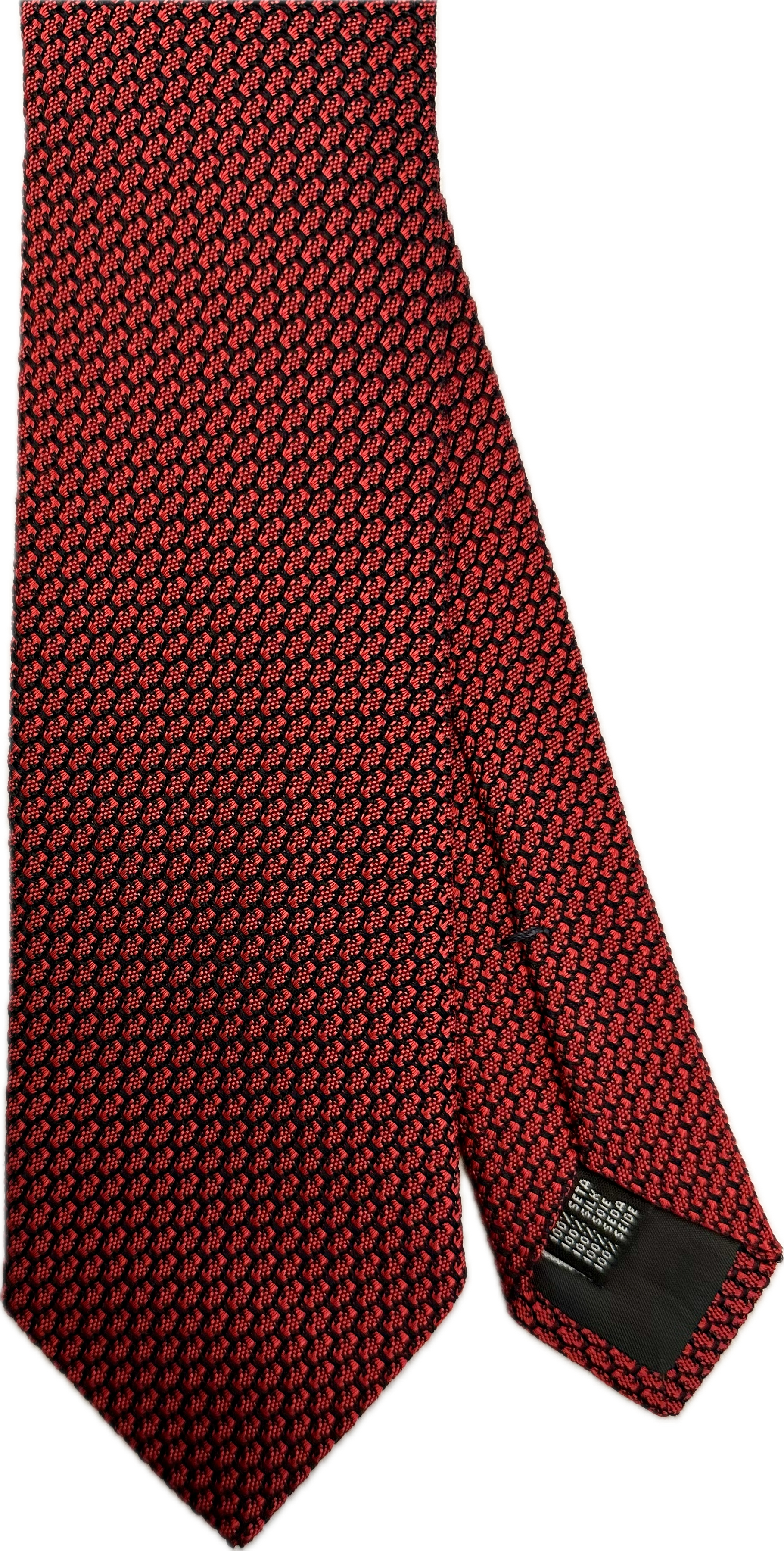 Cravatta seta grenadine rossa Monsieur