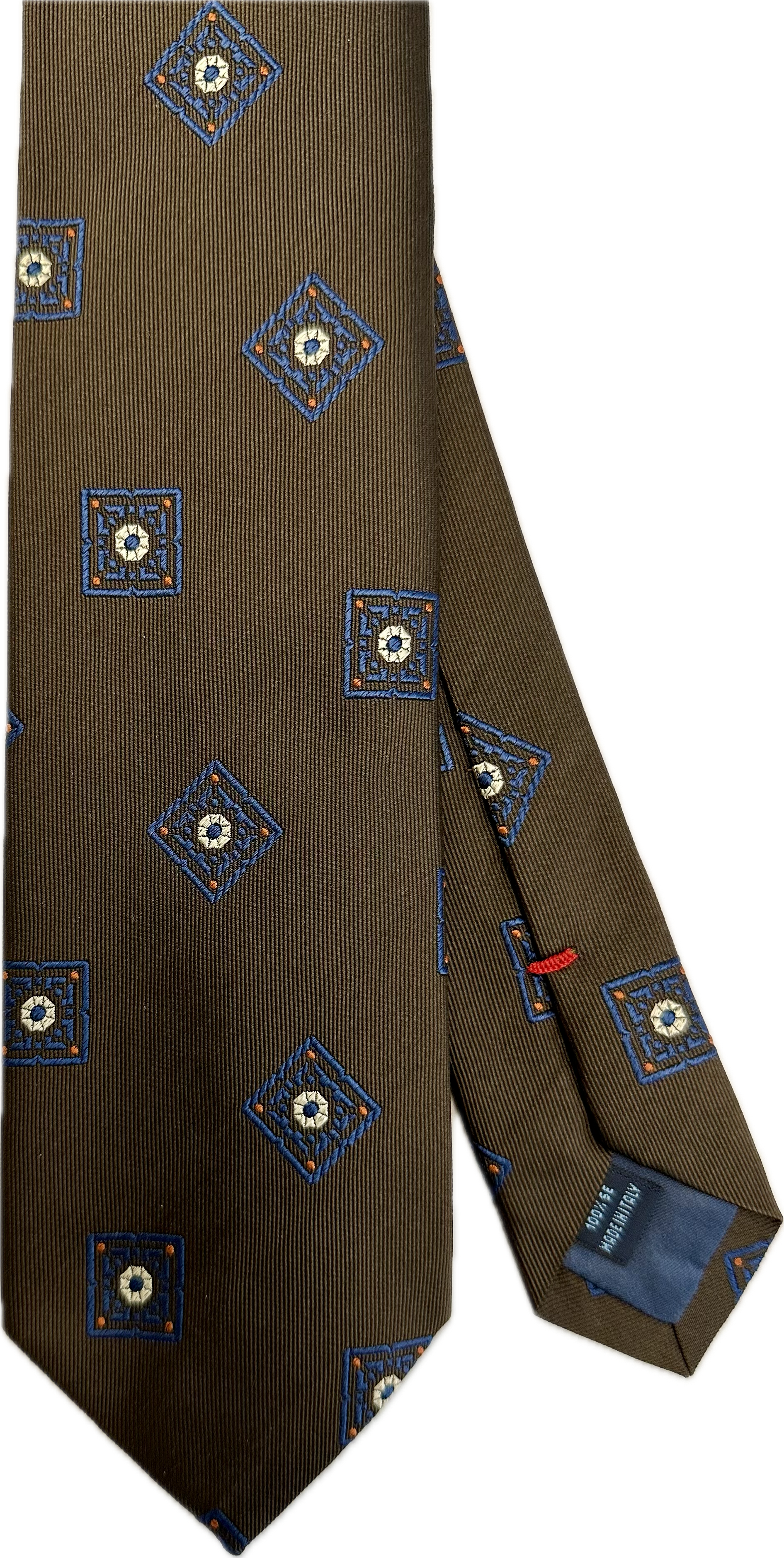 Cravatta seta medaglioni moro Franco Bassi
