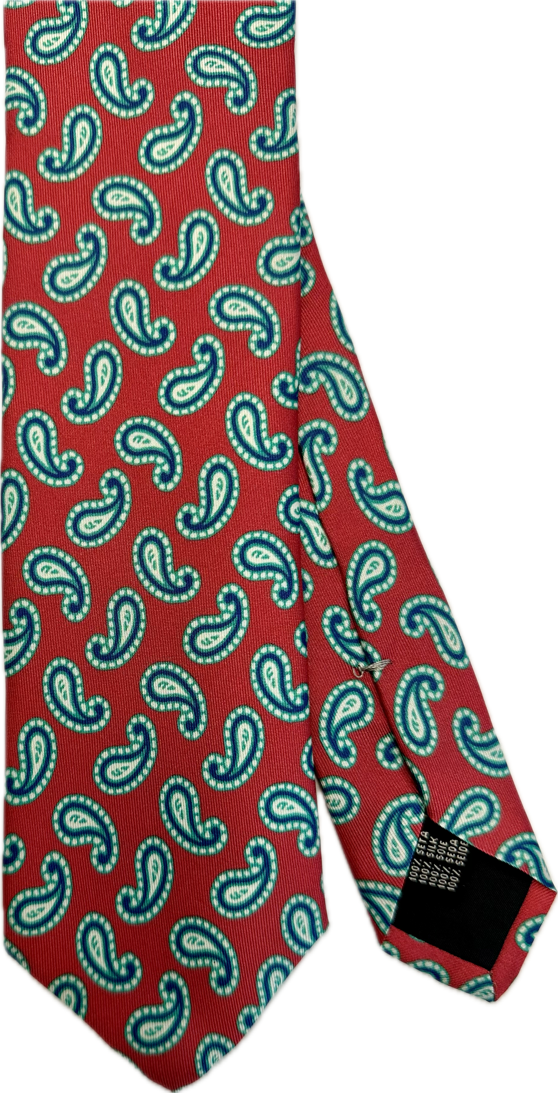 Cravatta seta paisley fucsia Monsieur